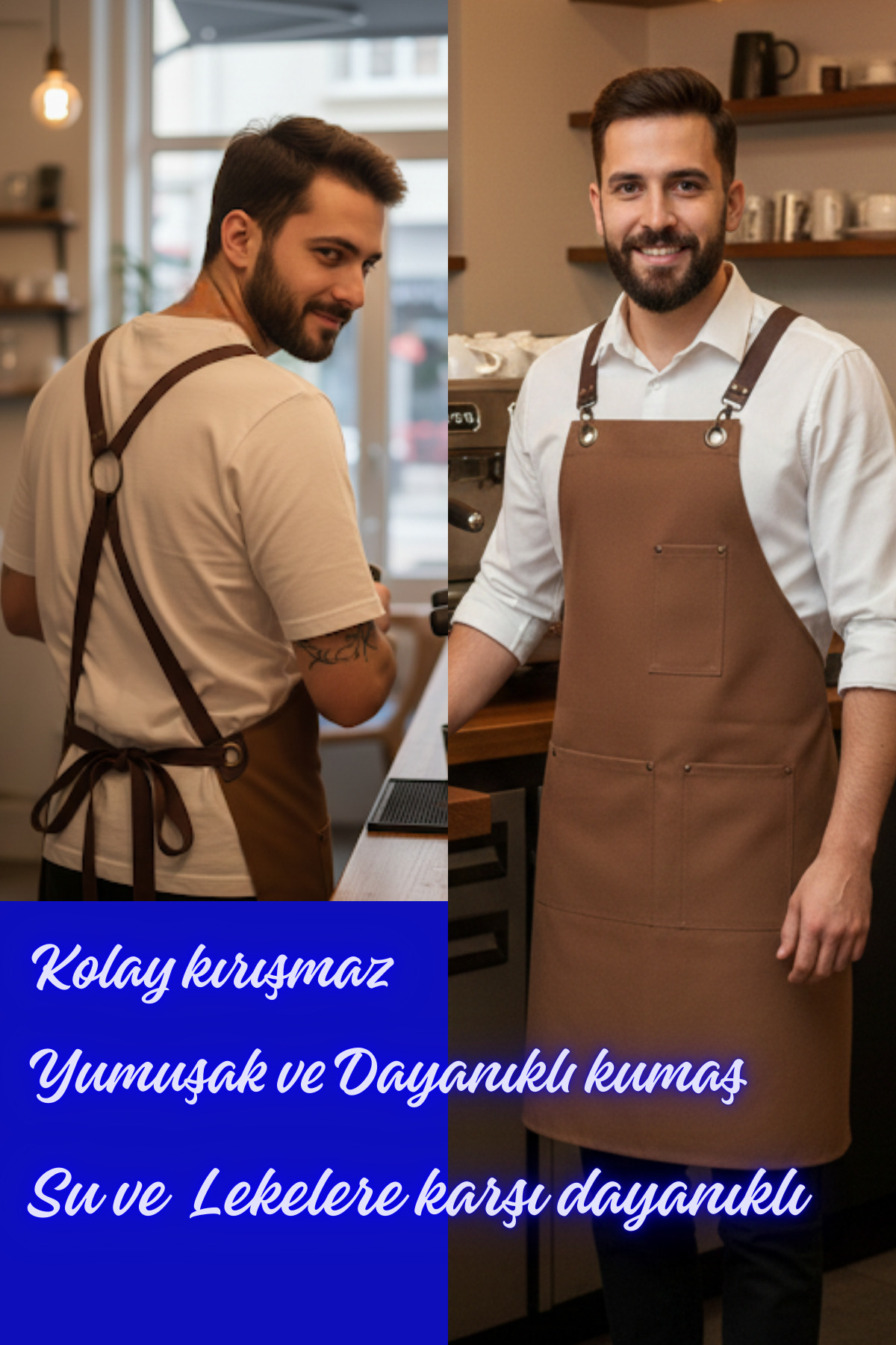 Water and Stainproof Cafe, Barista, Hairdresser, Kitchen, Chef, Chef, Painter and Florist Aprons Apron Coffee