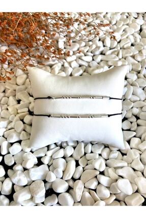 EKA TASARIM Mors Alfabesi 2'li Bileklik 925 Ayar Gümüş + (1 Adet Bileklik)