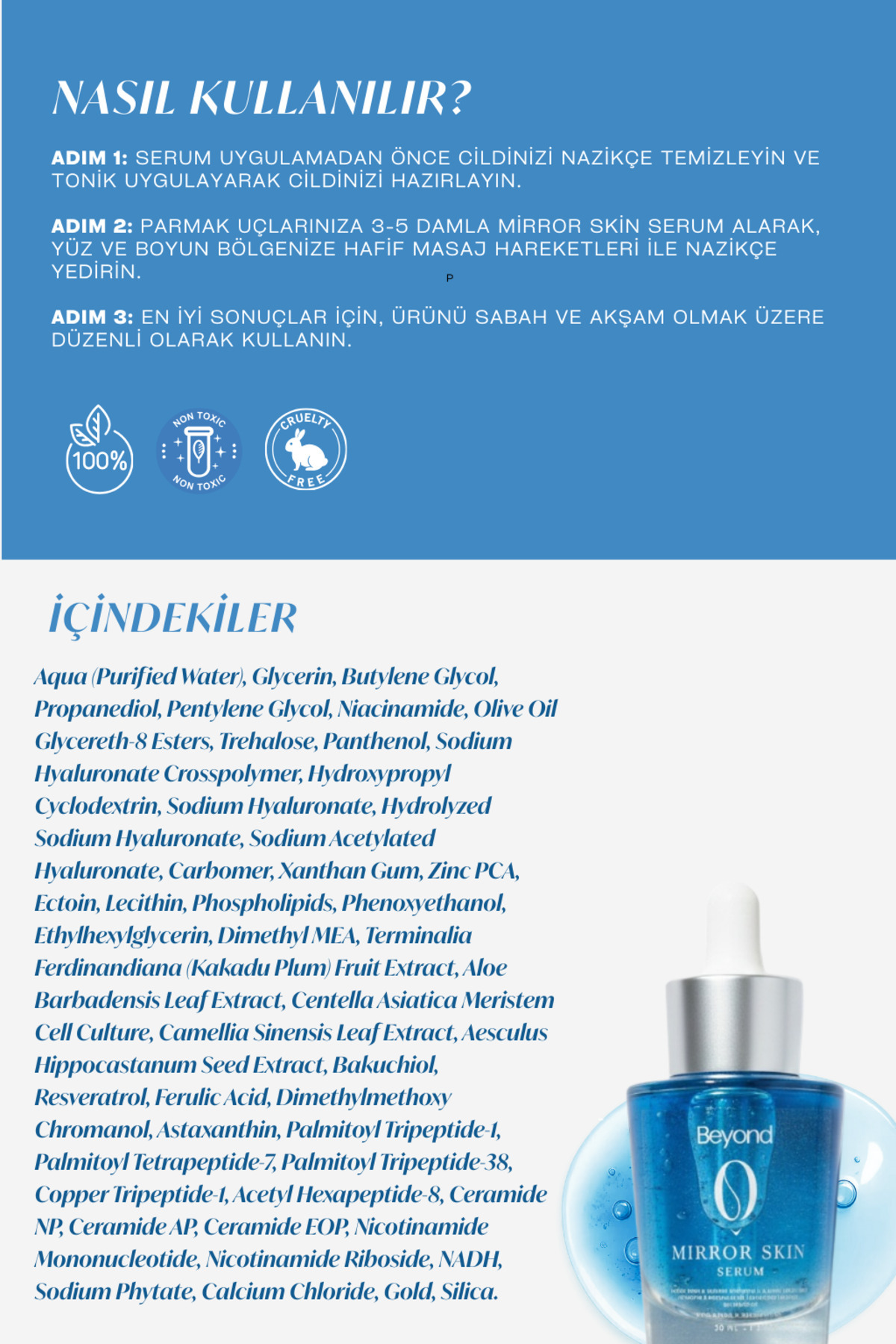 Yaşlanma Karşıtı & Doğal Botoks Etkili Serum - Copper Peptide & Dmae & Argireline & Matrixyl3000 — BEYOND-MIRROR — تصویر 6 از 6