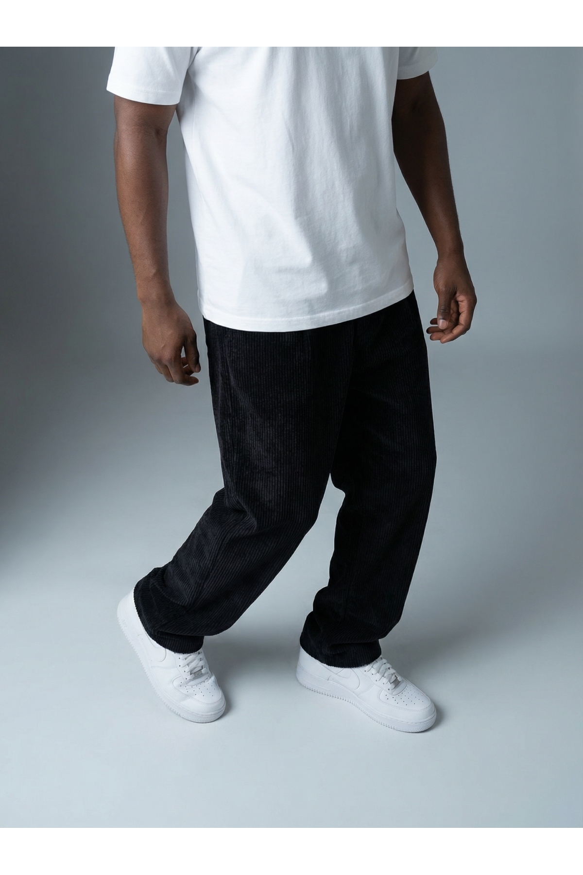 KHAYN Erkek Baggy Pileli Fitilli Kadife Kumaş Pantalon K2051KP görsel 4
