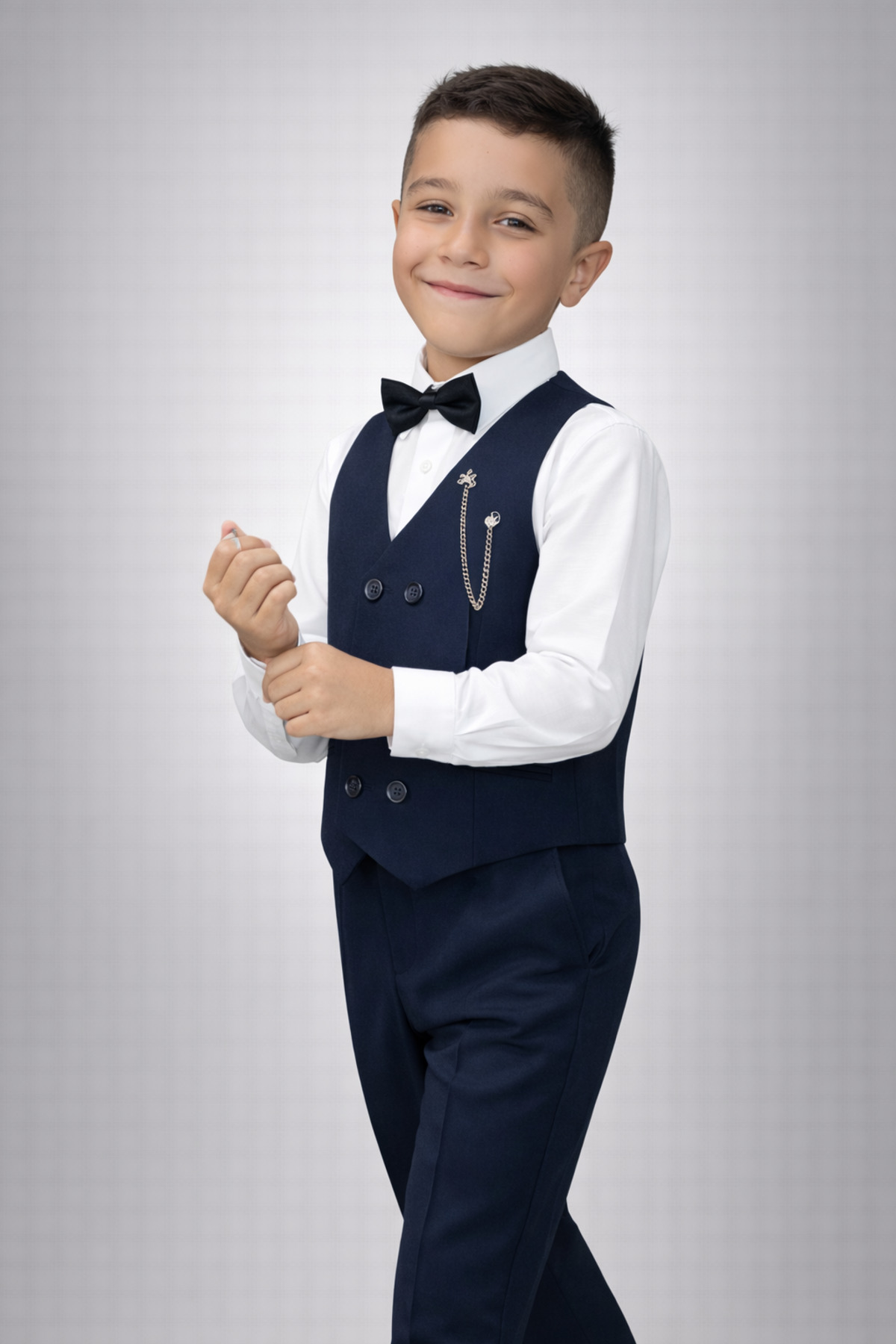 HAYTA Yelek Takim Gömlekli Set 0-1yaş - 14yaş Lacivert fotoğrafı 2 (önizleme)