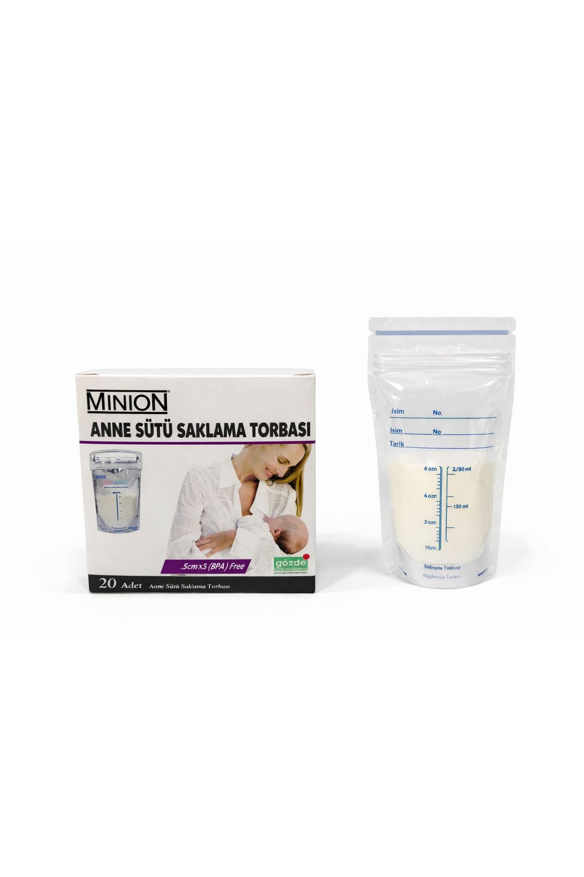 Minion Bebeğim Anne Sütü Saklama Torbası 7'li fotoğrafı 2 (önizleme)