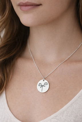 Mualla Collection 925 Ayar Gümüş İkili Gül Motifli Kolye