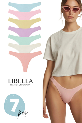 LİBELLA İÇ GİYİM Premium Serisi Pamuklu Likralı 7'li Paket Perfect Fit Esnek ...