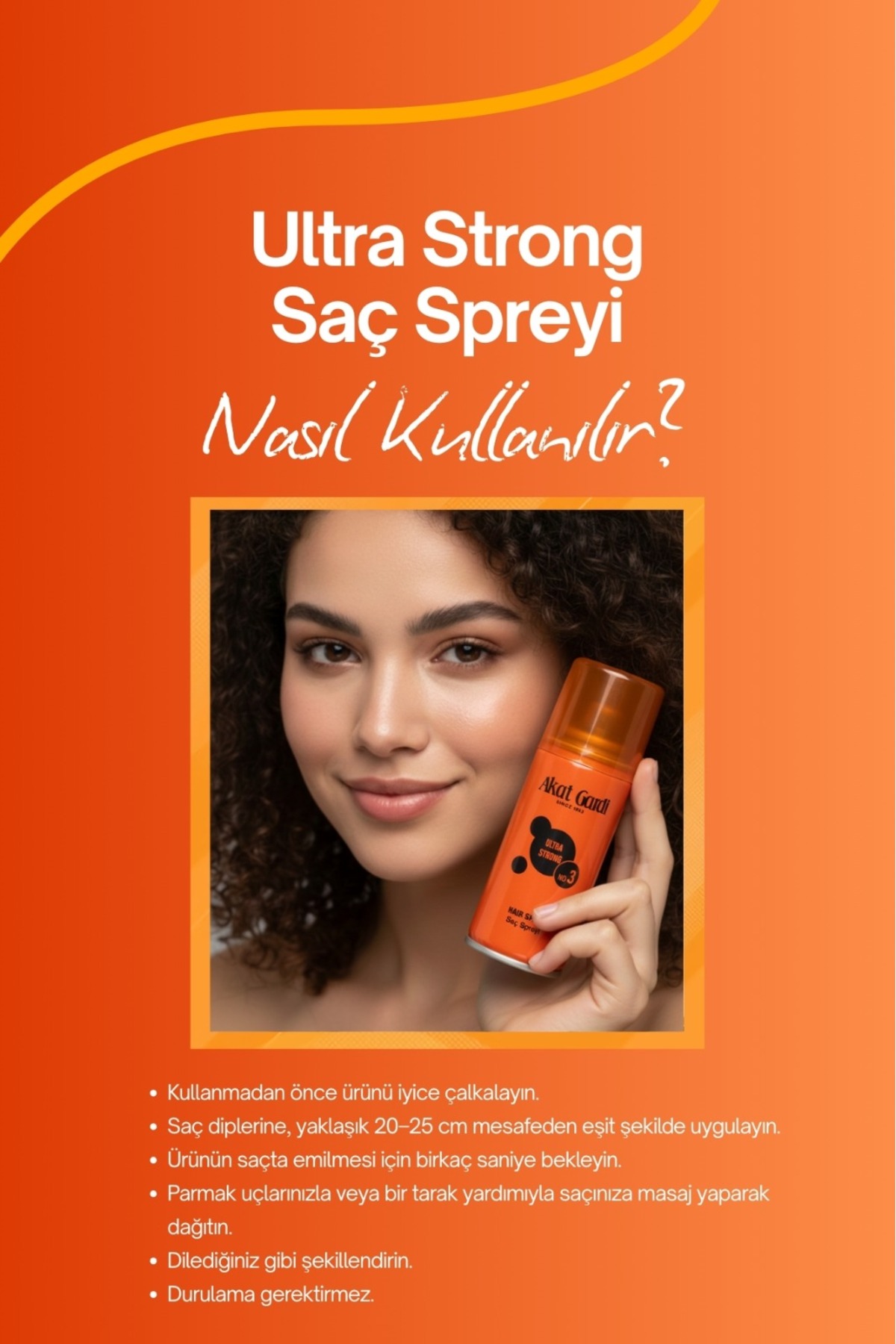 Saç Spreyi Ultra Storng Turuncu 75Ml Seyahat Boy.3'Lü Özel Seyahat Seti — 3LüSeyahatTuruncu — تصویر 2 از 4
