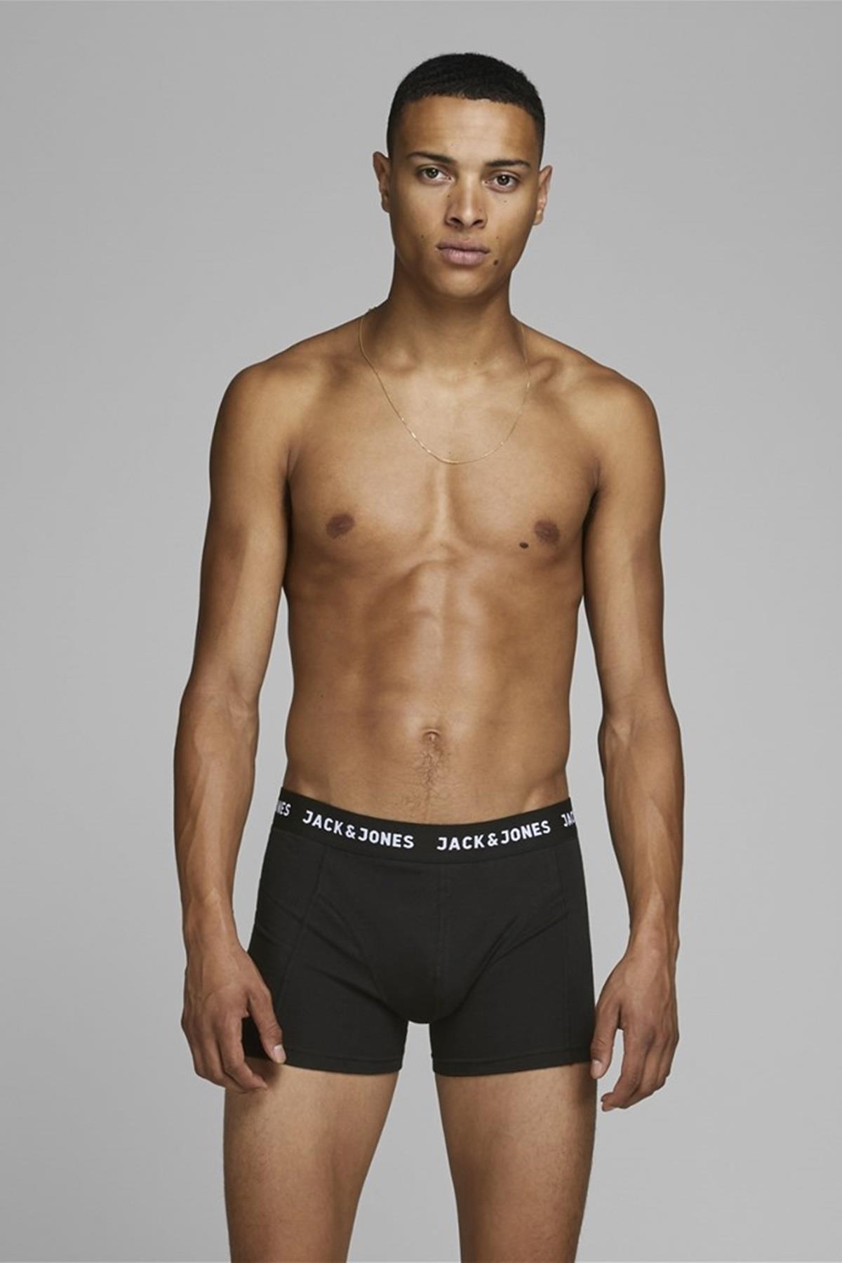 Jack & Jones  Erkek 3'lü Paket Siyah Boxer Seti - Anthony - Görsel 5