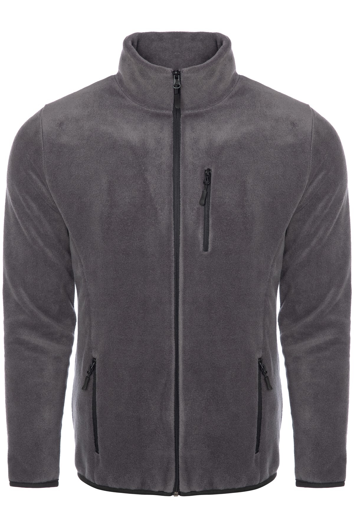 GHASSY CO Erkek Pro Rüzgar Geçirmez 5 Cepli Outdoor Tam Fermuarlı Polar Ceket görsel 2