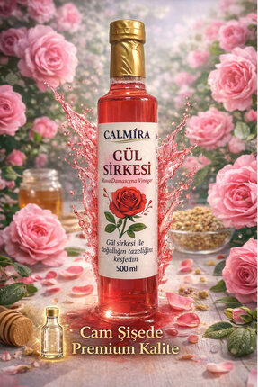 CALMİRA Gül Sirkesi 500ml Doğal Fermantasyon ( Natural Fermentation Rose Vine...