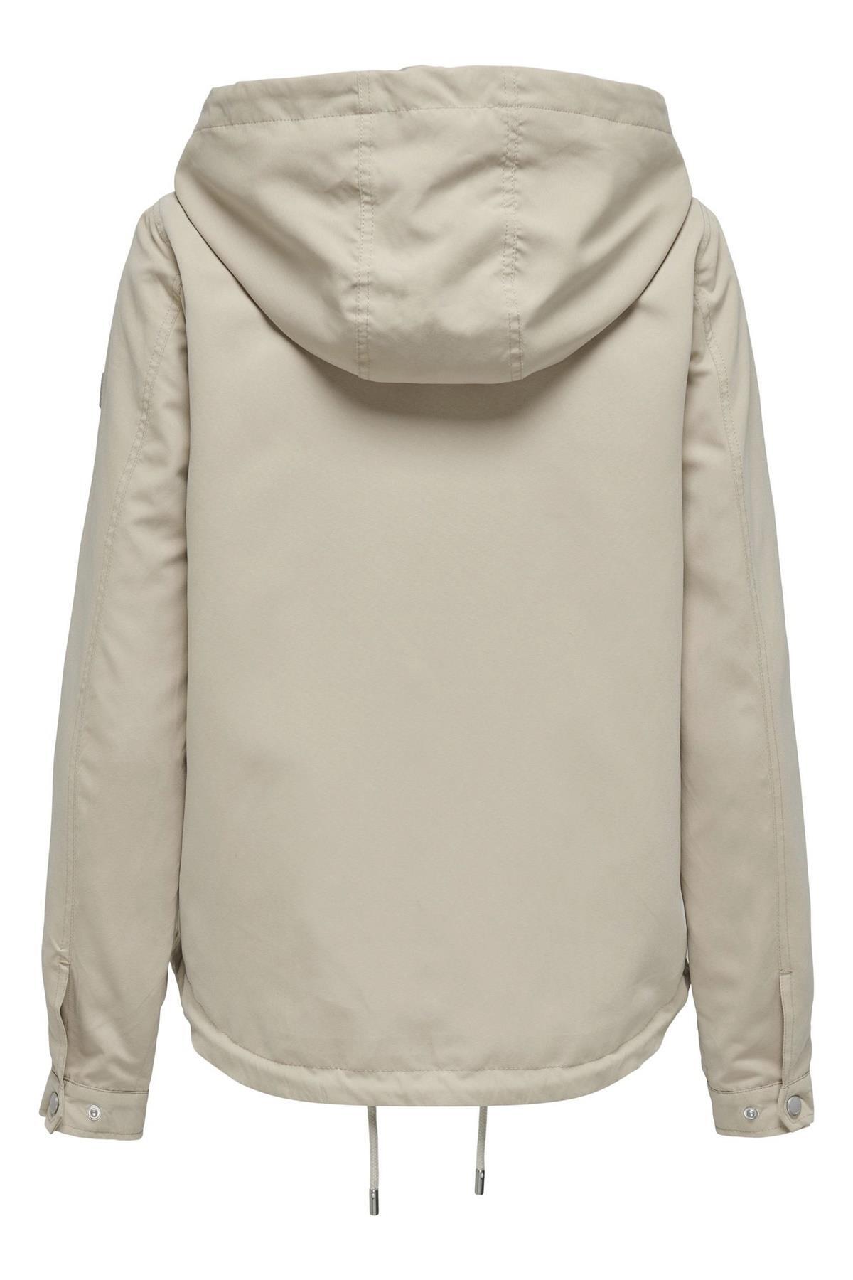 ONLY  Skylar Hood Spring Kadın Kahverengi Kapüşonlu Ceket - Görsel 3