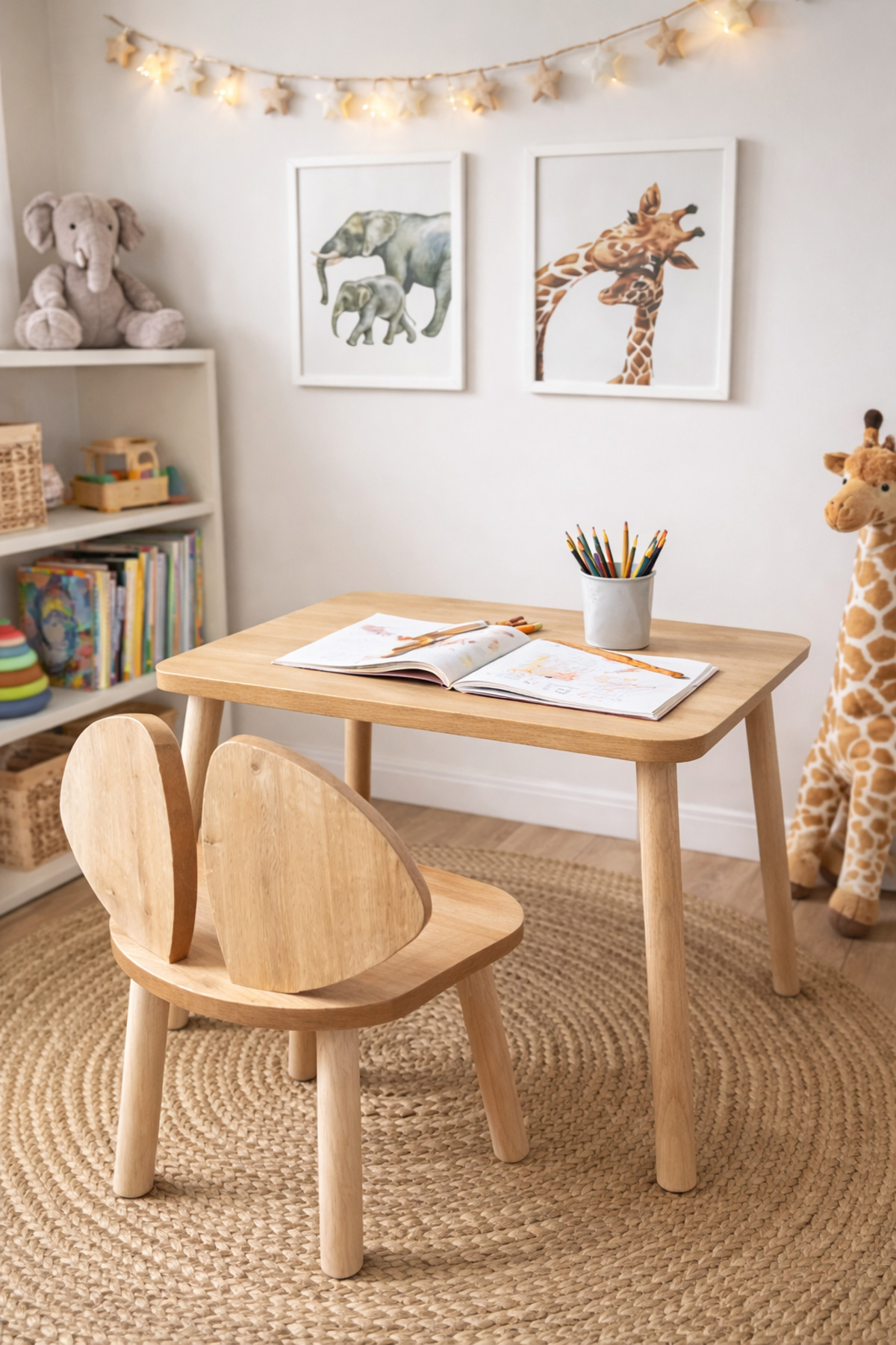 Adenwoodart Montessori Aktivite Ve Etkinlik Yaz - Sil Oyun Masa Sandalye 1 Masa 1 Sandalye Mickey Kulak fotoğrafı 3 (önizleme)
