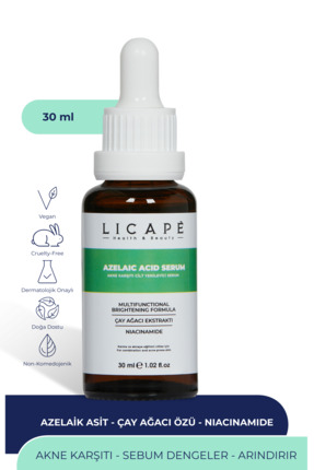 Licape Yağlı Ve Akneli Ciltler İçin Azelaic Acid Cilt Serumu 30ml