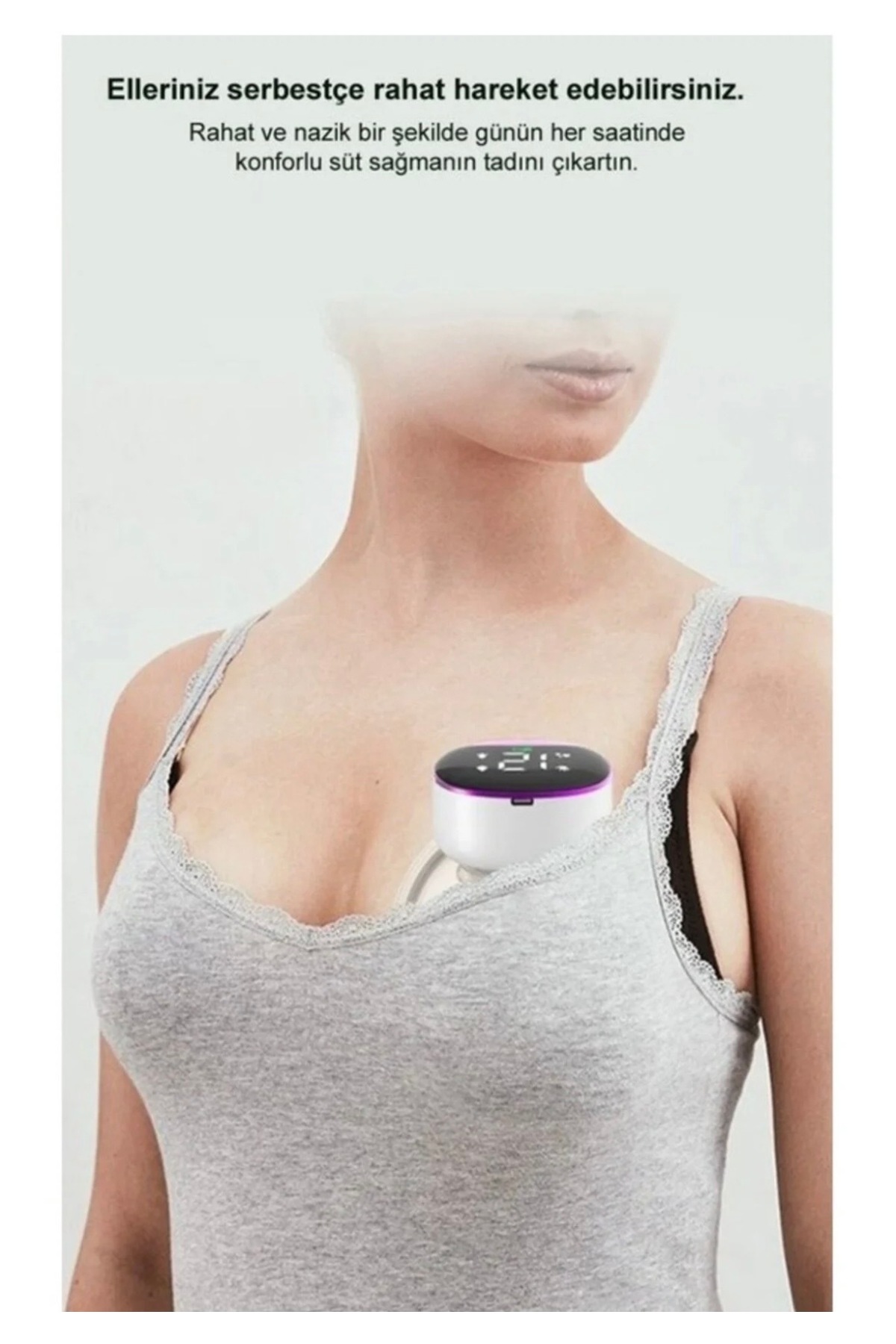 MorOflan 2 Adet Elektrikli Giyilebilir Süt Pompası I Kablosuz Süt Pompası I Taşınabilir Süt Pompası fotoğrafı 7 (önizleme)