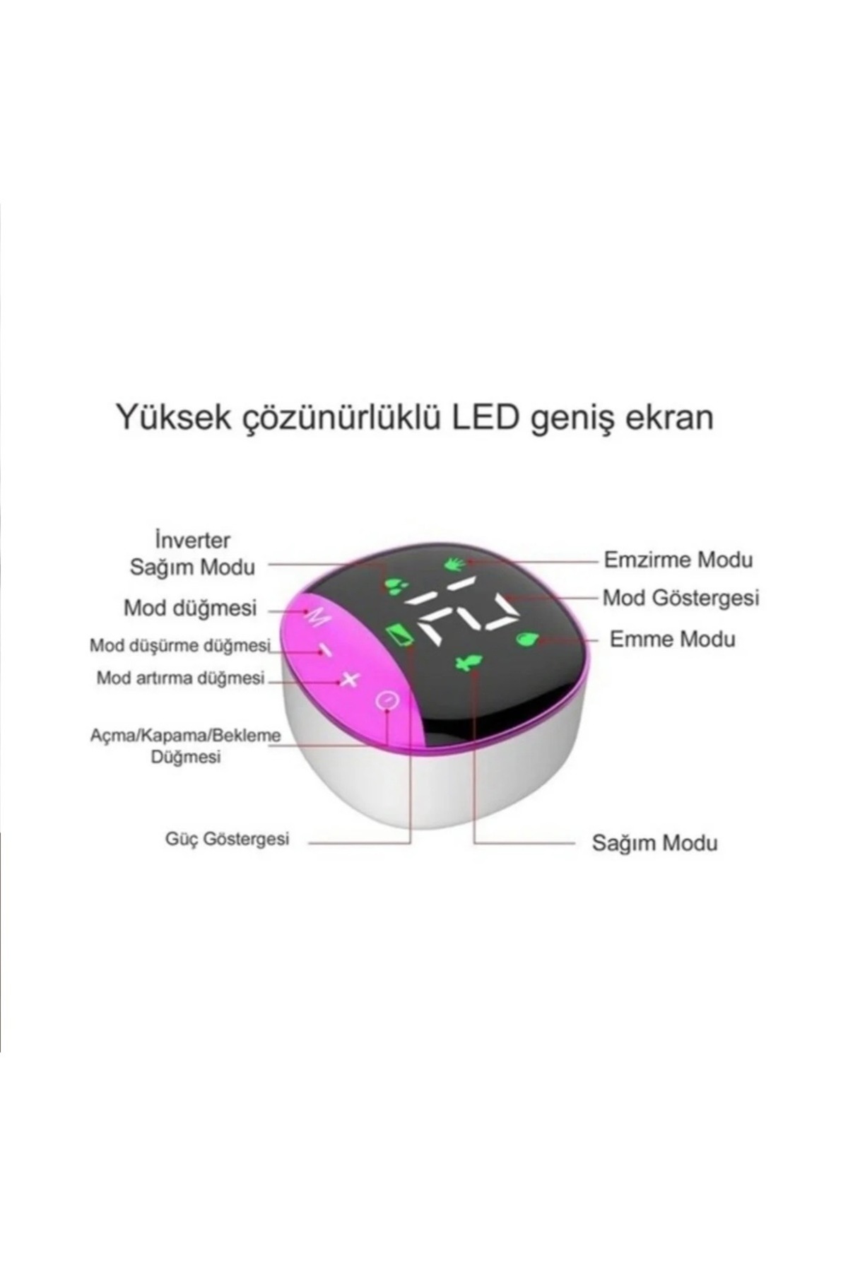 MorOropa Lüx 2 Adet Elektrikli Giyilebilir Süt Pompası I Kablosuz Süt Pompası I Taşınabilir Süt Pompası fotoğrafı 6 (önizleme)