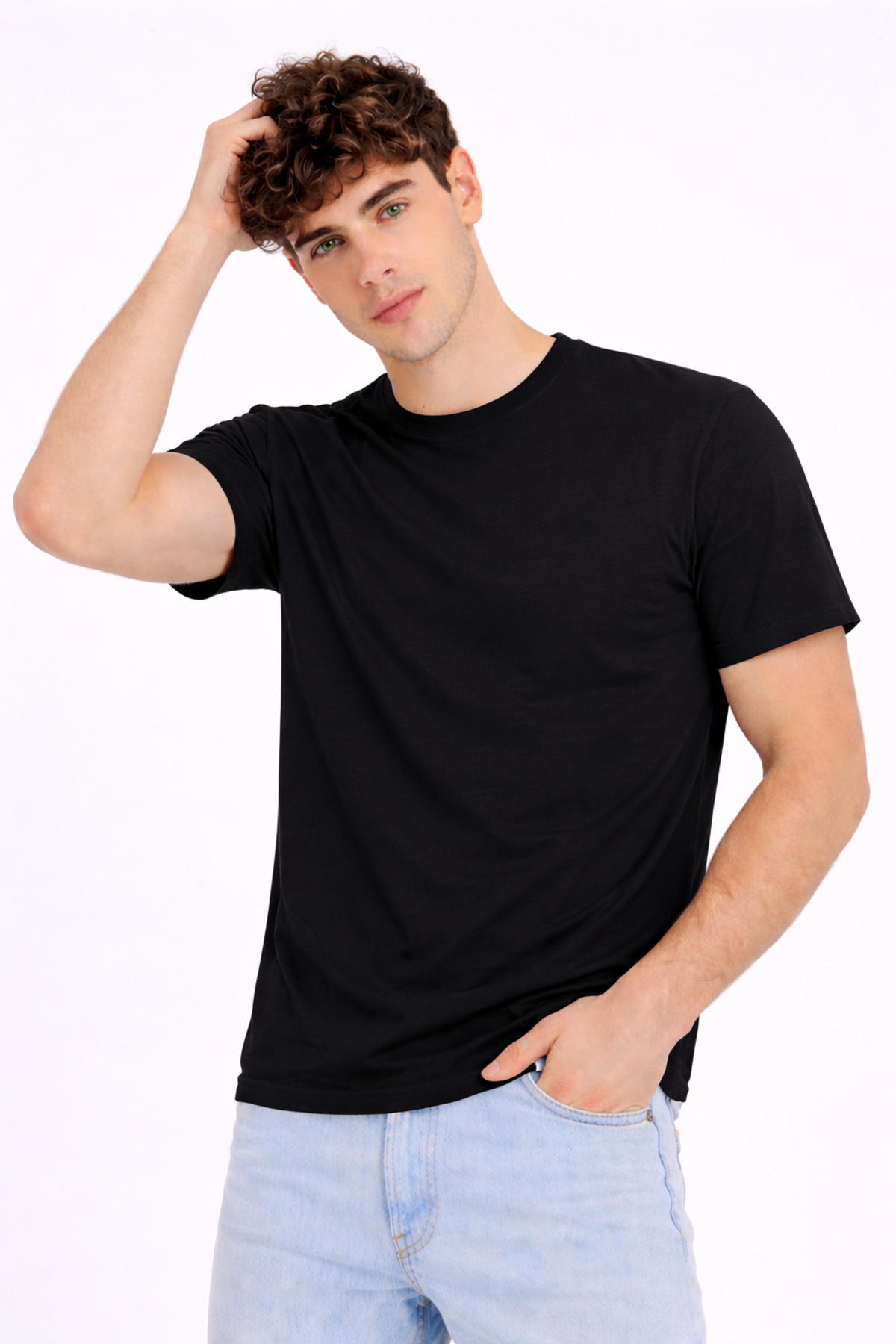 Montland  Erkek Tişört %100 Pamuk, Yumuşak Doku, Bisiklet Yaka 5li Paket - Görsel 5