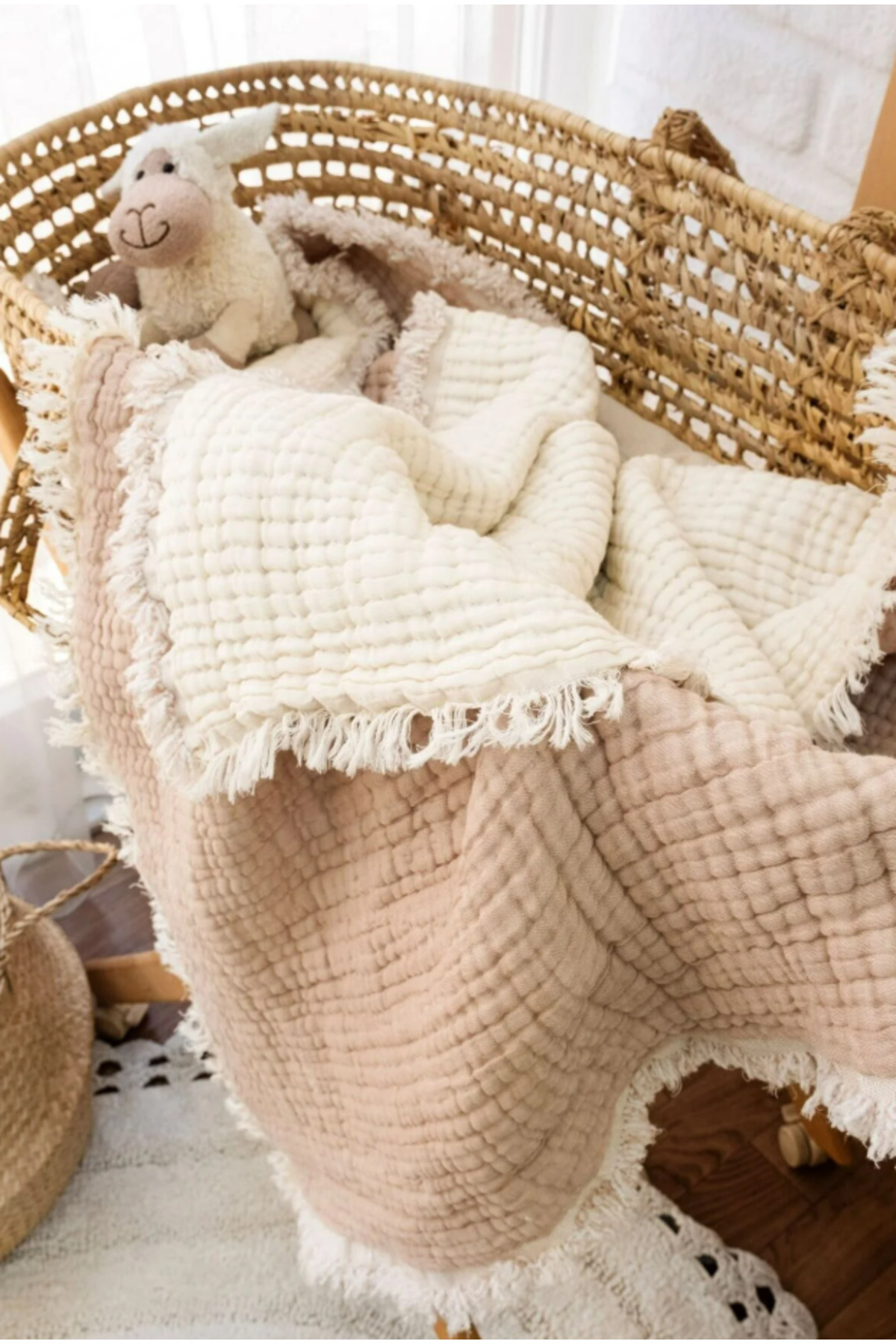 Genel Markalar %100 Müslin Kumaş Pamuklu Bebek Yorganı 100 X 120 cm fotoğrafı 6 (önizleme)