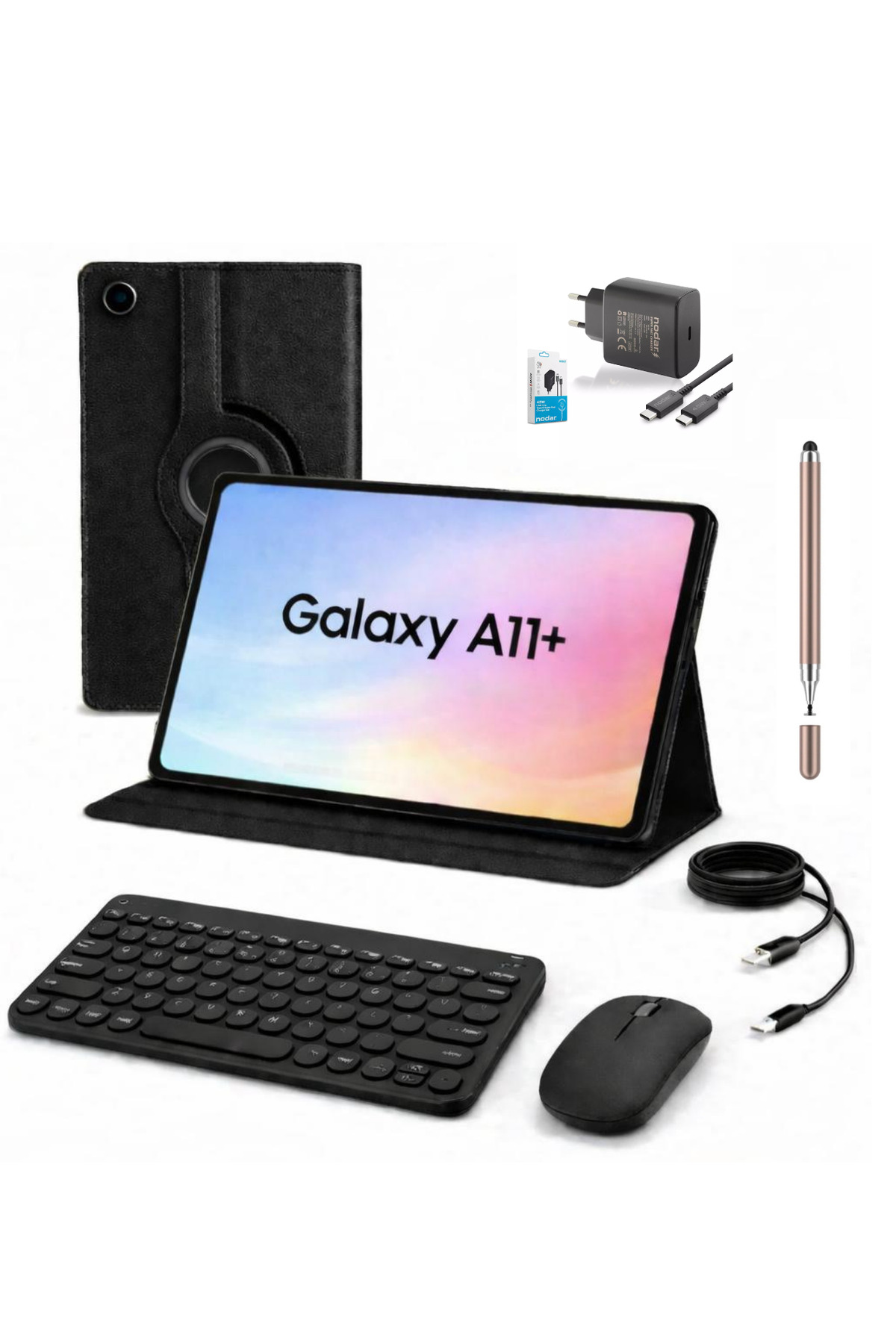 Galaxy Tab A11 Plus 11'' 8GB 256GB TABLET+KILIF+KLAVYE+MOUSE+ŞARJ BAŞLIK+(KALEM 