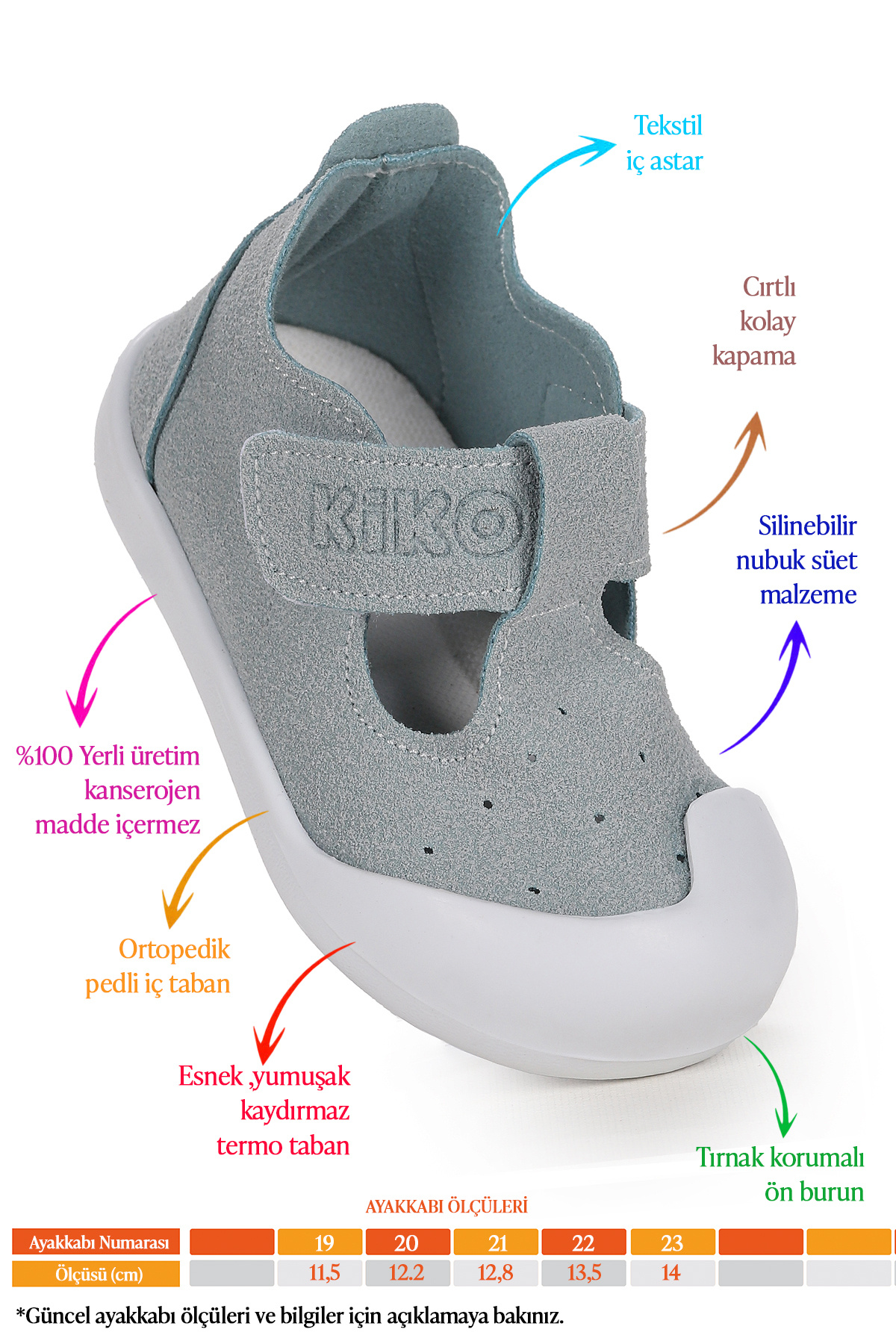 Kiko Kids Elroy İlk Adım Cırtlı Kız Bebek Günlük Ayakkabı fotoğrafı 2 (önizleme)
