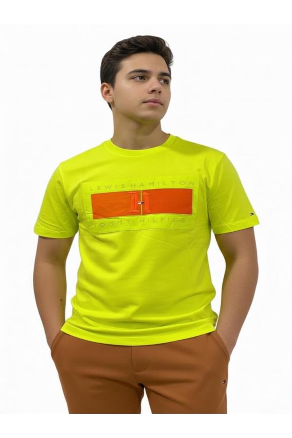 تامی هیلفیگر تی شرت مردانه لوئیس همیلتون مدل MW0MW13660 سایز بزرگ و گشاد گراناتووی