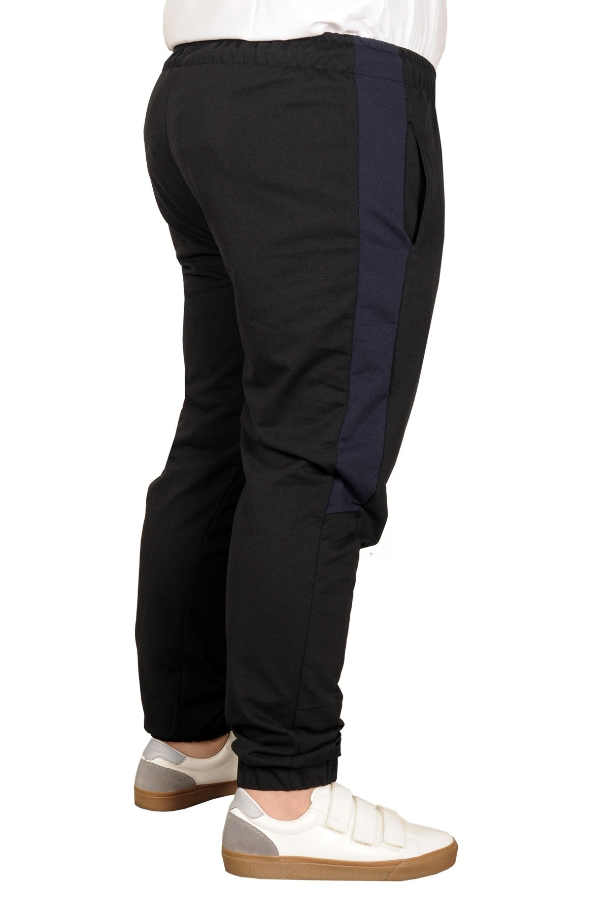 ModeXL Mode XL Büyük Beden Eşofman Altı Recycle Lastikli B21012 Siyah görsel 2