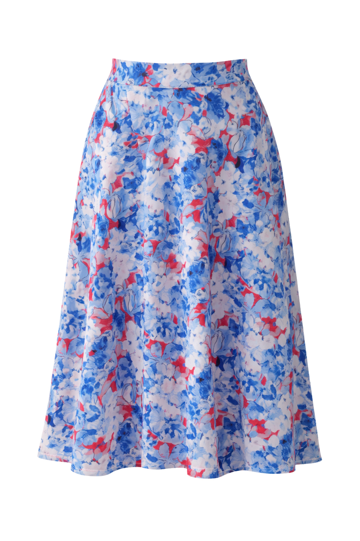Valerie Women's Long Skirt with Chiffon Flared Lining Blue