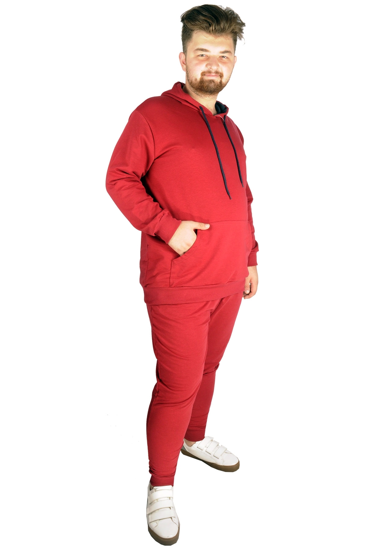 Mode Xl Plus Size Joggers Multiplier 20507 Burgundy