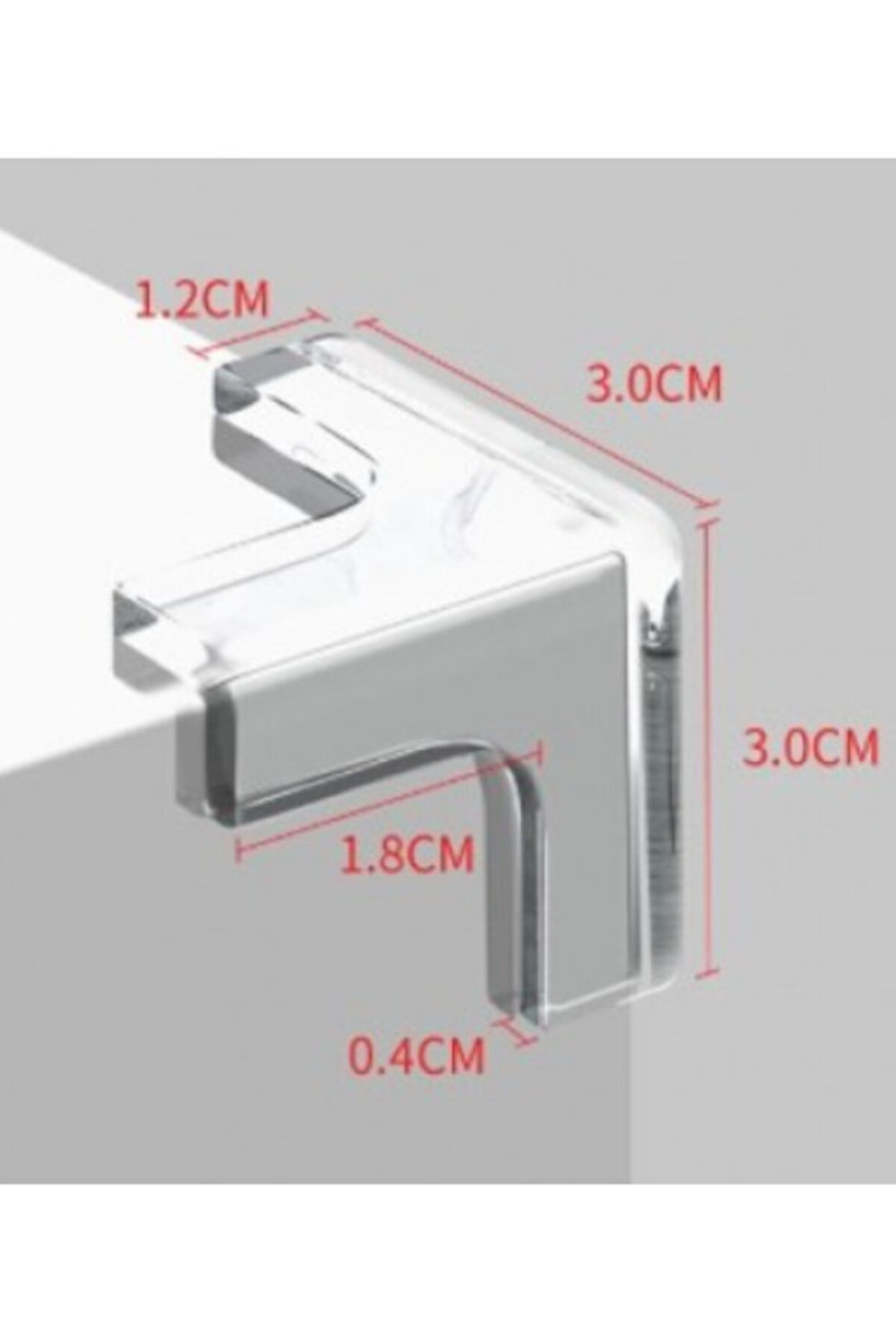 safestore 8 Adet Silikon Şeffaf Masa Kenarı Koruma Aparatı Köşe Koruyucu fotoğrafı 6 (önizleme)