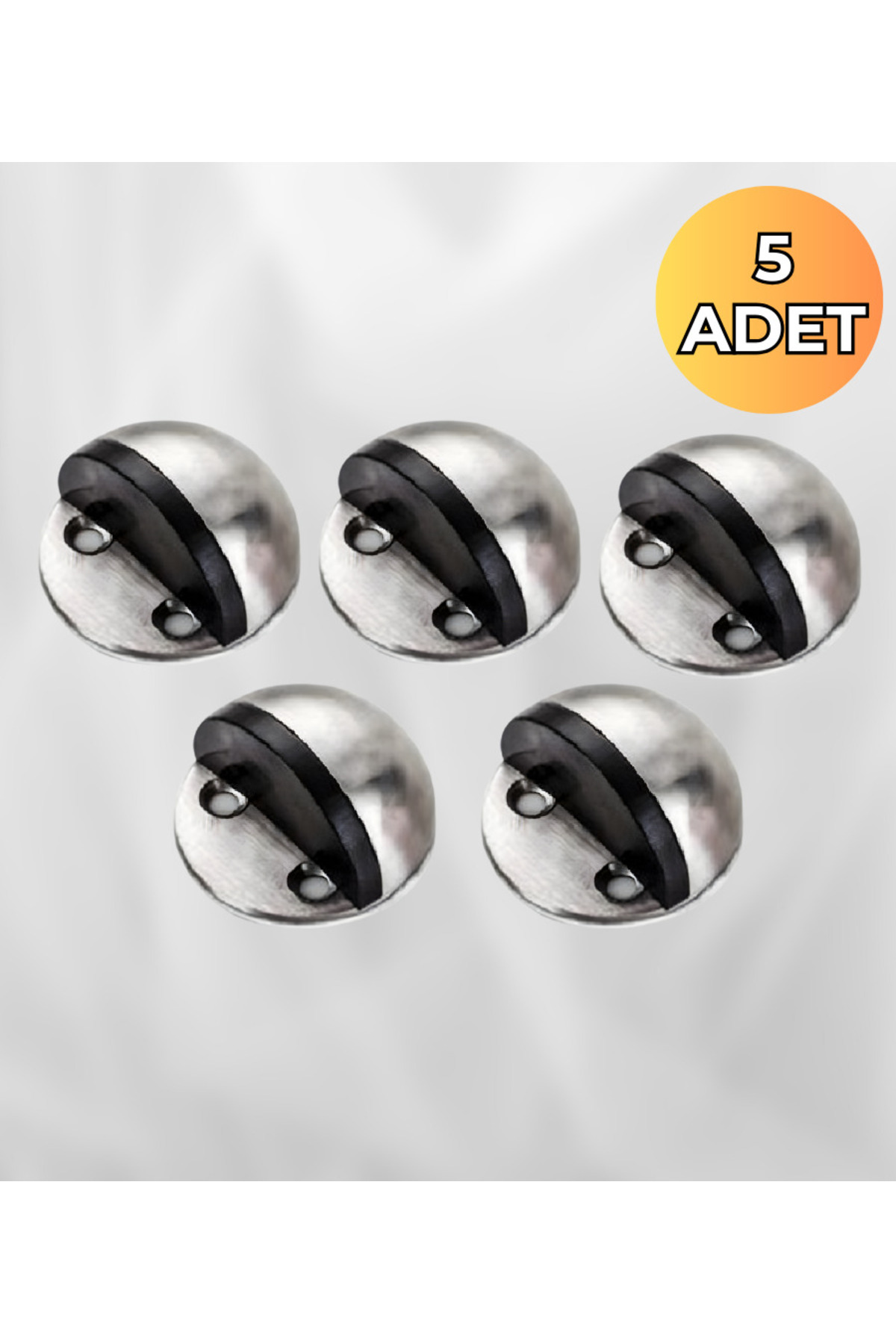 5 X Diameter 4 CM Large Half Moon Adhesive or Screw-Useable Door Stopper (BUMPER)