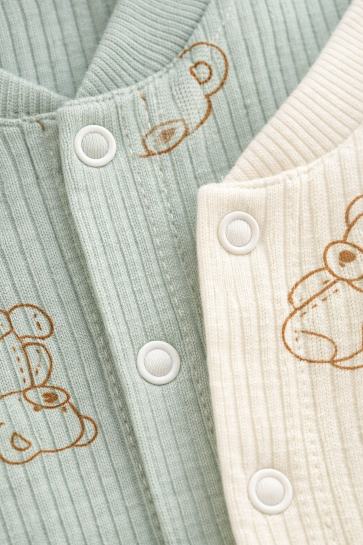 MYZİ STORE Premium Rib Fitilli Yenidoğan Bebek Tulumu – Kalın Dokulu %100 Pamuk 0-6 Ay fotoğrafı 2 (önizleme)