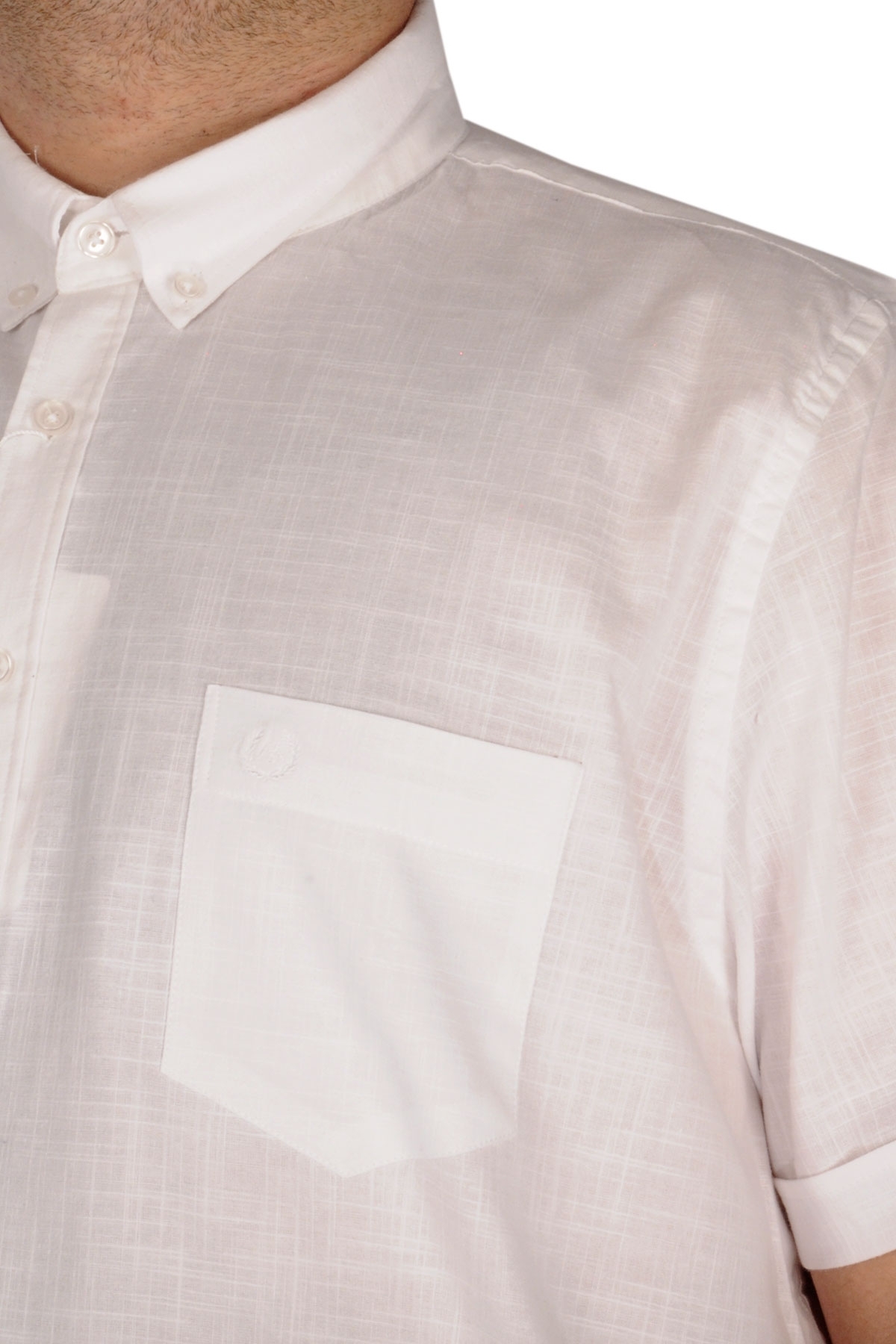 ModeXL Mode XL Büyük Beden Keten Likralı Gömlek Cepli 20389 görsel 3