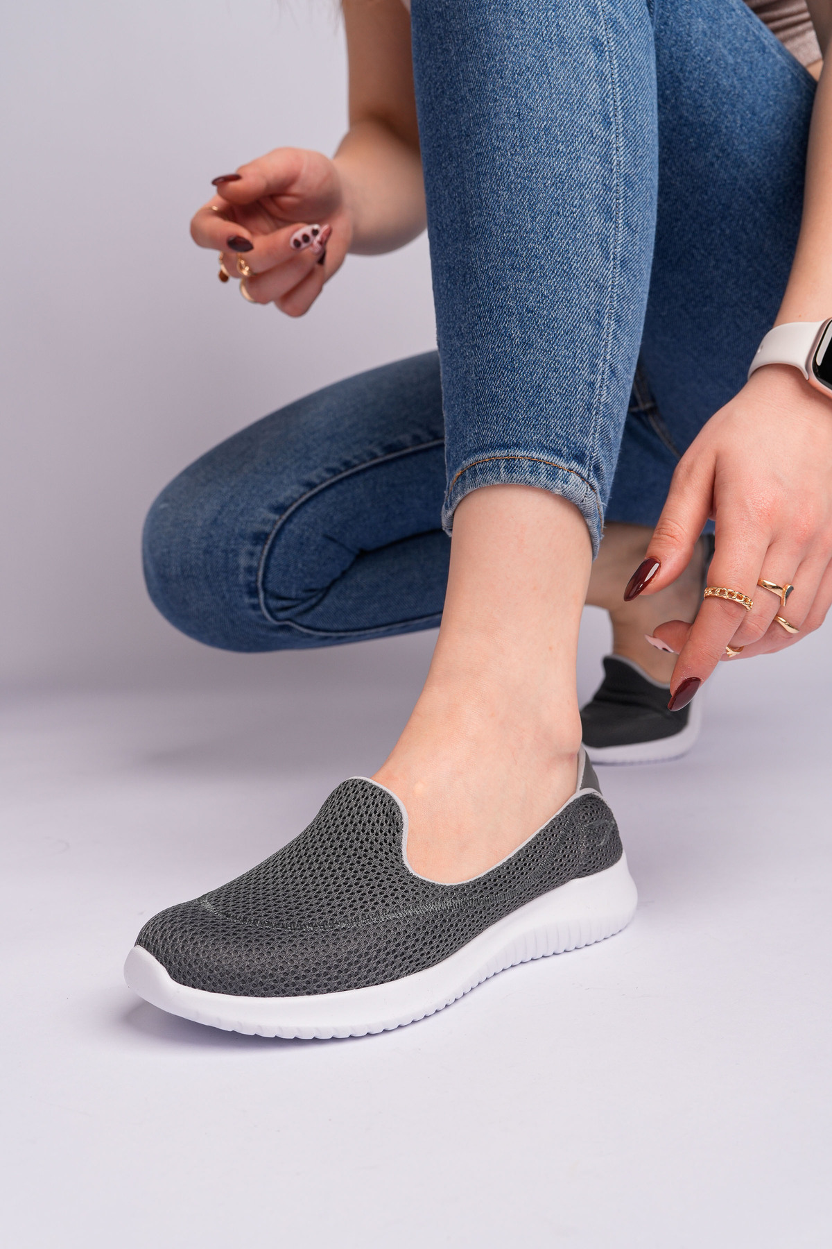 ROSETTE Women's Smoked Walking Shoes Anatomical Sole Orthopedic Lightweight Comfortable Daily Shoes