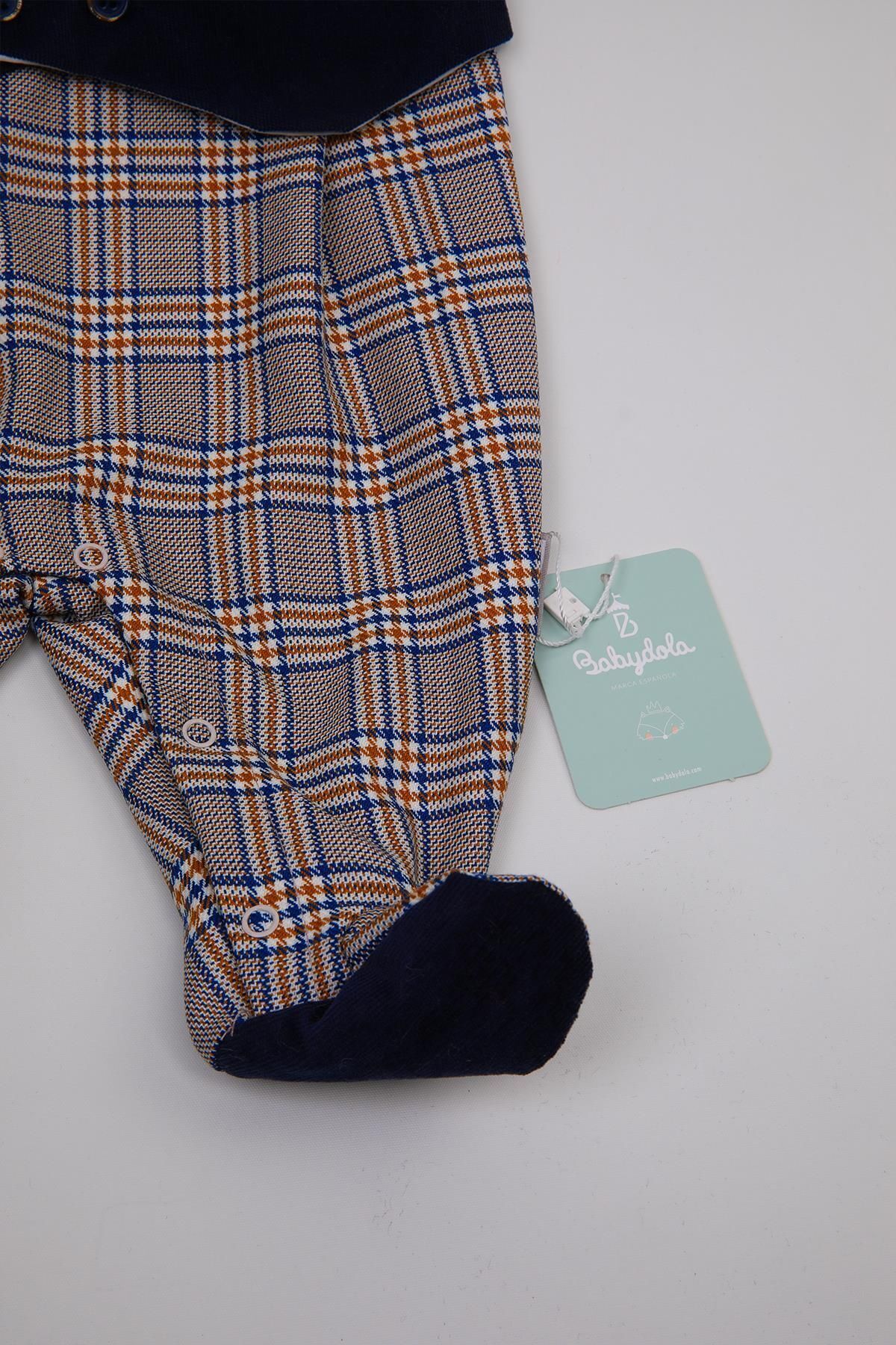 Babydola Takım Görünümlü Kravatlı Yelekli Patikli Bayramlık Erkek Bebek Tulum 13425 fotoğrafı 4 (önizleme)