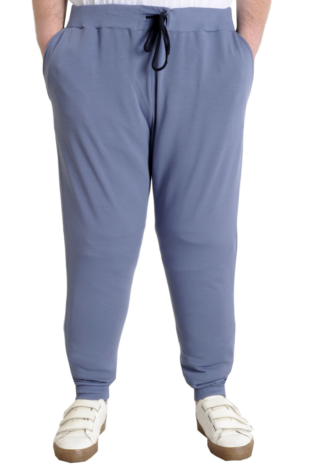 Mode XL Plus Size Joggers Wide Leg 20507 Blue