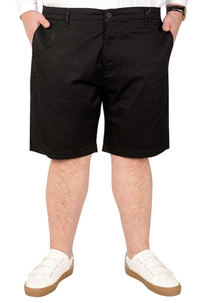 Modexl Mode XL Büyük Beden Erkek Kapri Yancep Nice Classic 21402 Siyah