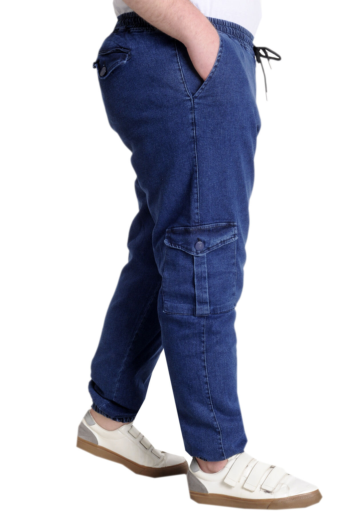 ModeXL Mode XL Erkek Kot Pantolon CHIEF BLUE Lastikli 23919 Mavi görsel 2