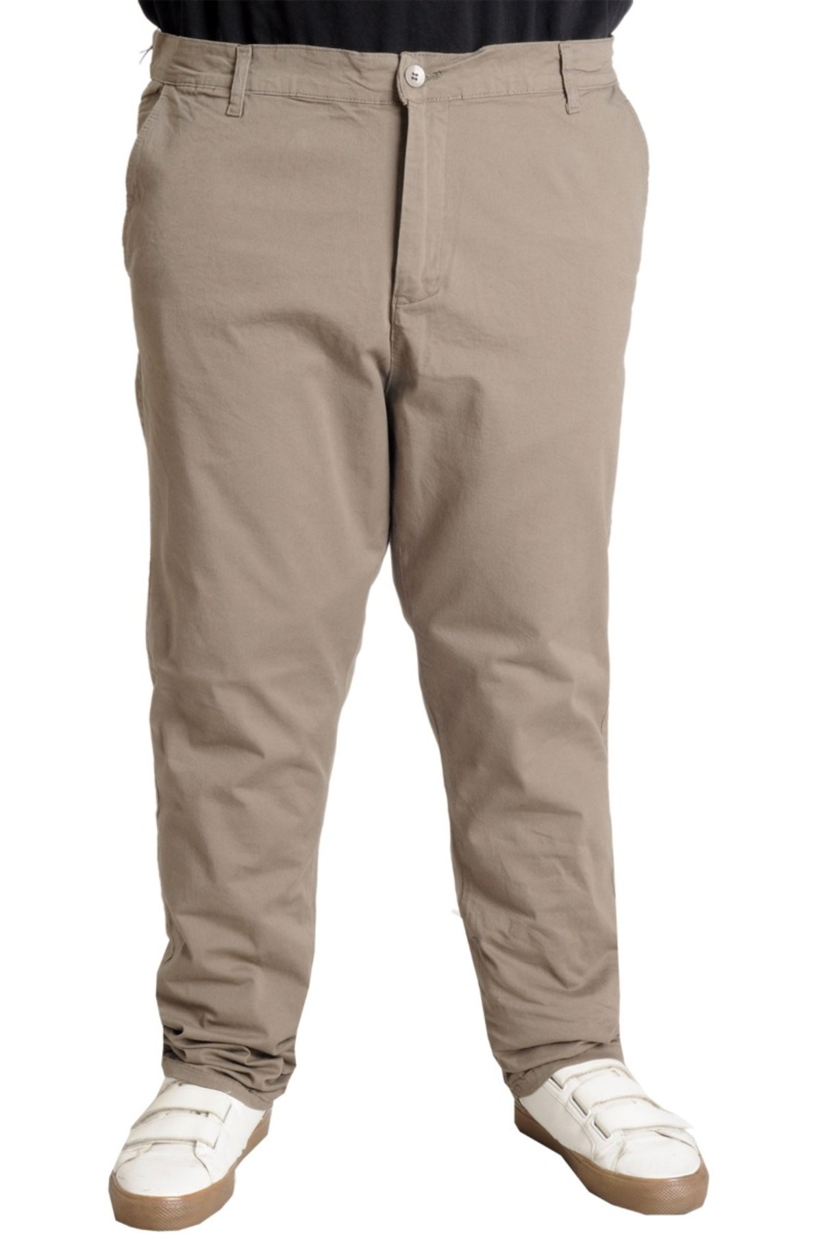 ModeXL Mode XL Büyük Beden Erkek Pantolon Keten Milano 20850 Bej