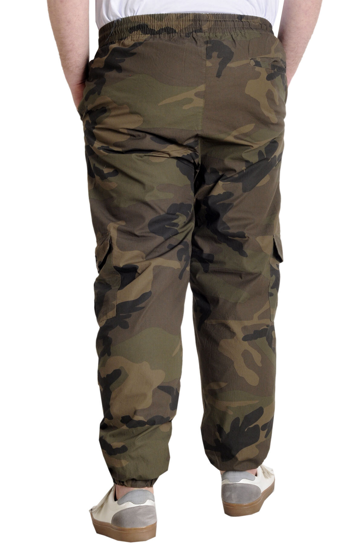 ModeXL Büyük Beden Erkek Pantolon Jogger KAMUFLAJ 23910 Haki görsel 4