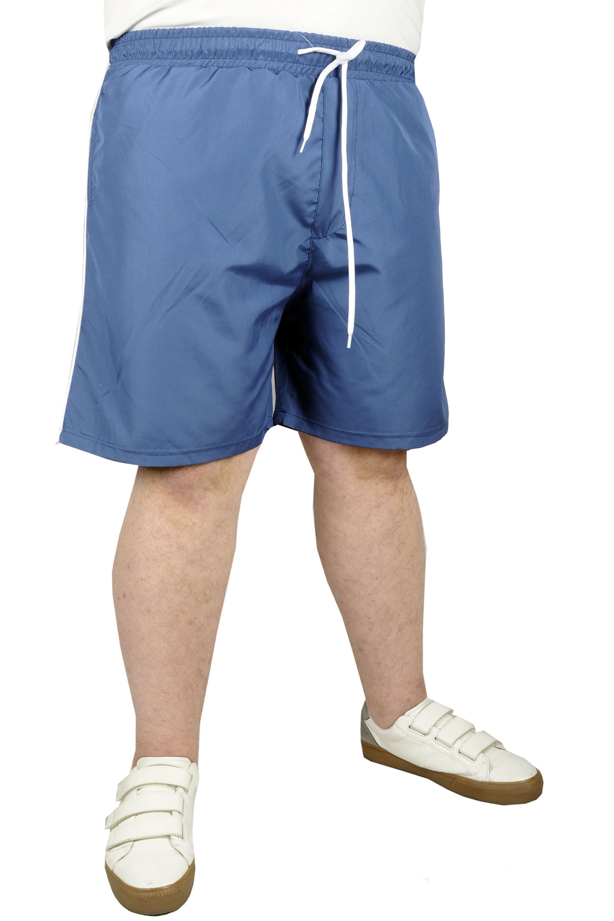 Mode XL Plus Size Sea Shorts White Line 21451 Indigo