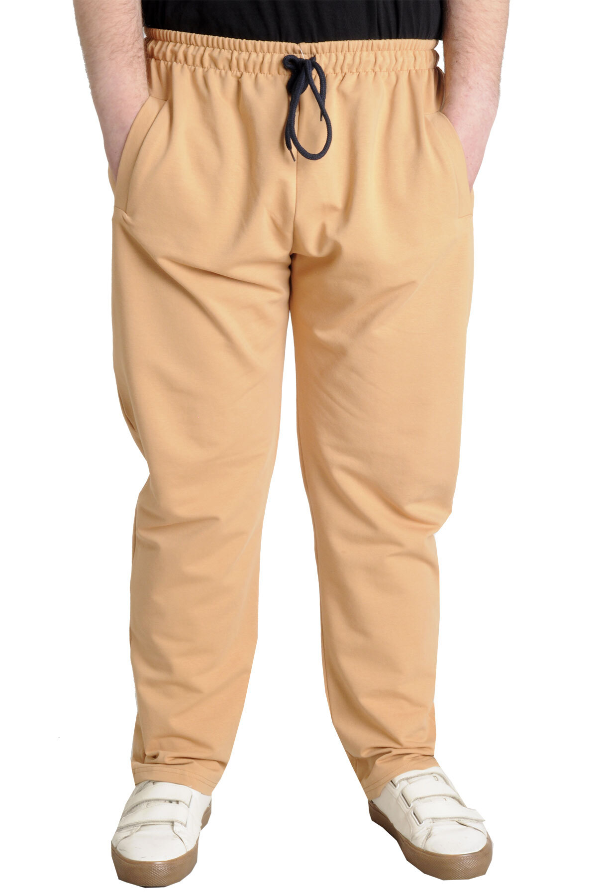 Mode XL Plus Size Men's Joggers Classic 2 Rope 11100 Beige