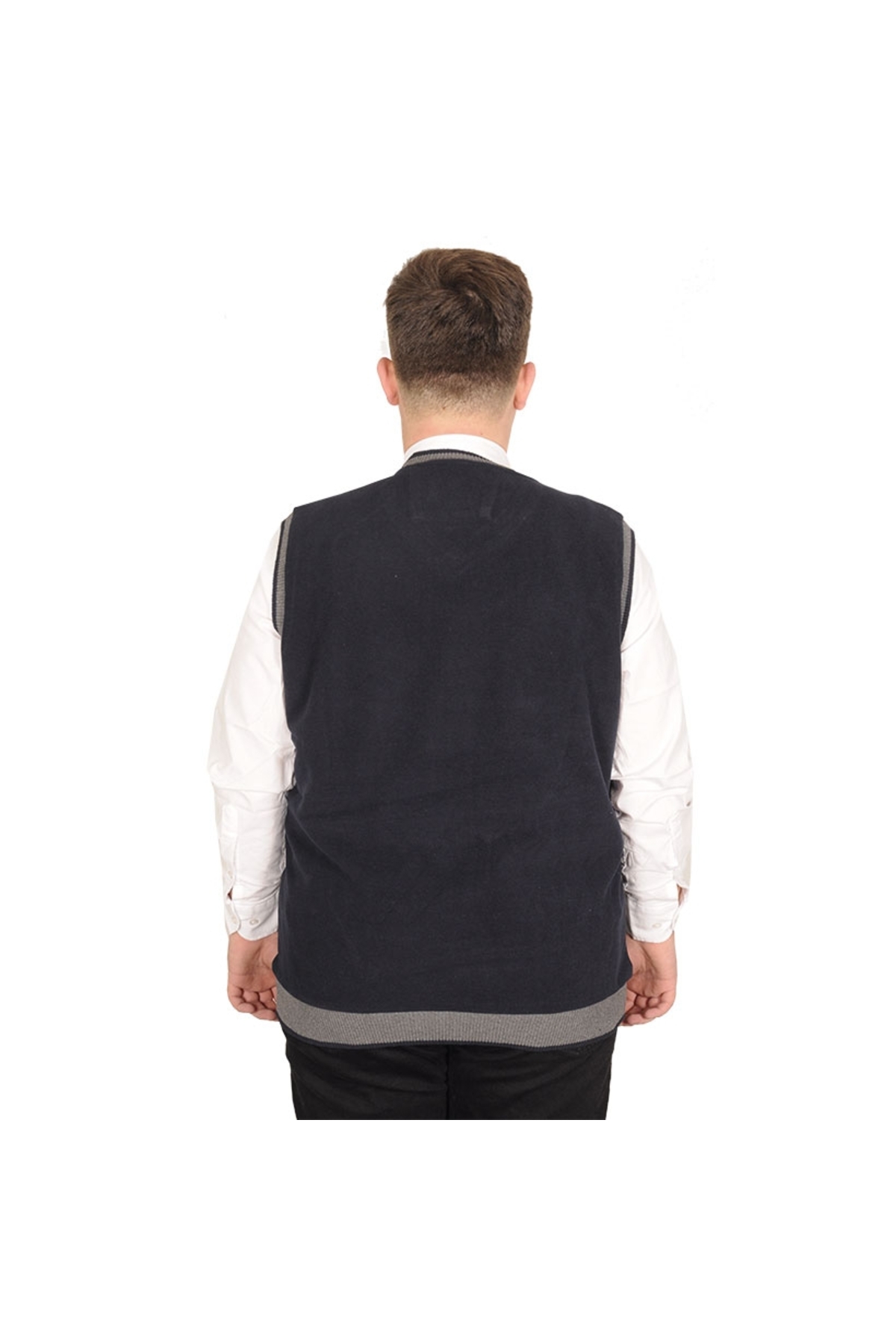 ModeXL Mode XL Büyük Beden Erkek Süeter Vanize Selanik 20547 Lacivert görsel 2