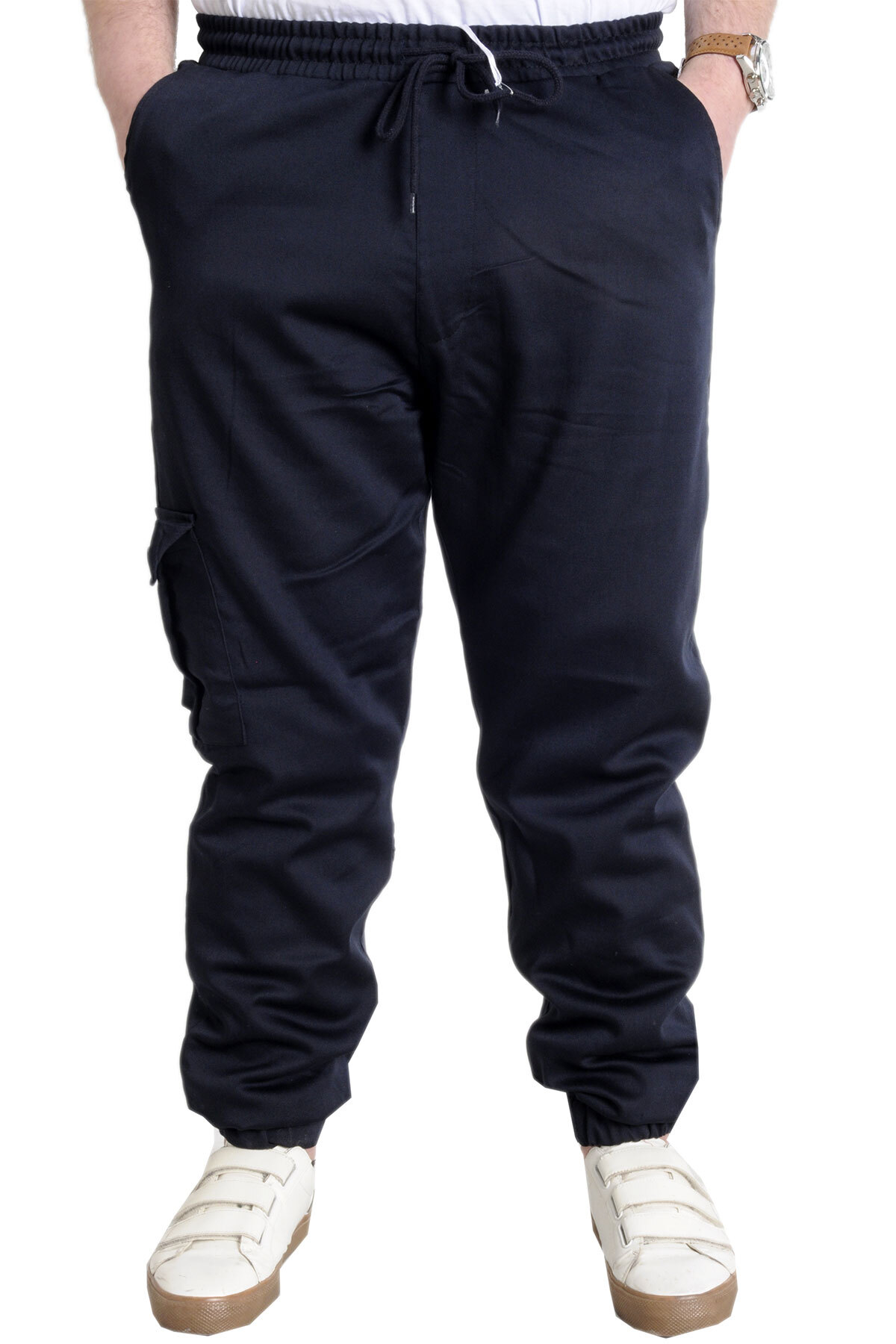 ModeXL Mode XL Erkek Pantolon Keten Kargo Cep JOGGER BAHAR 23912 Lacivert