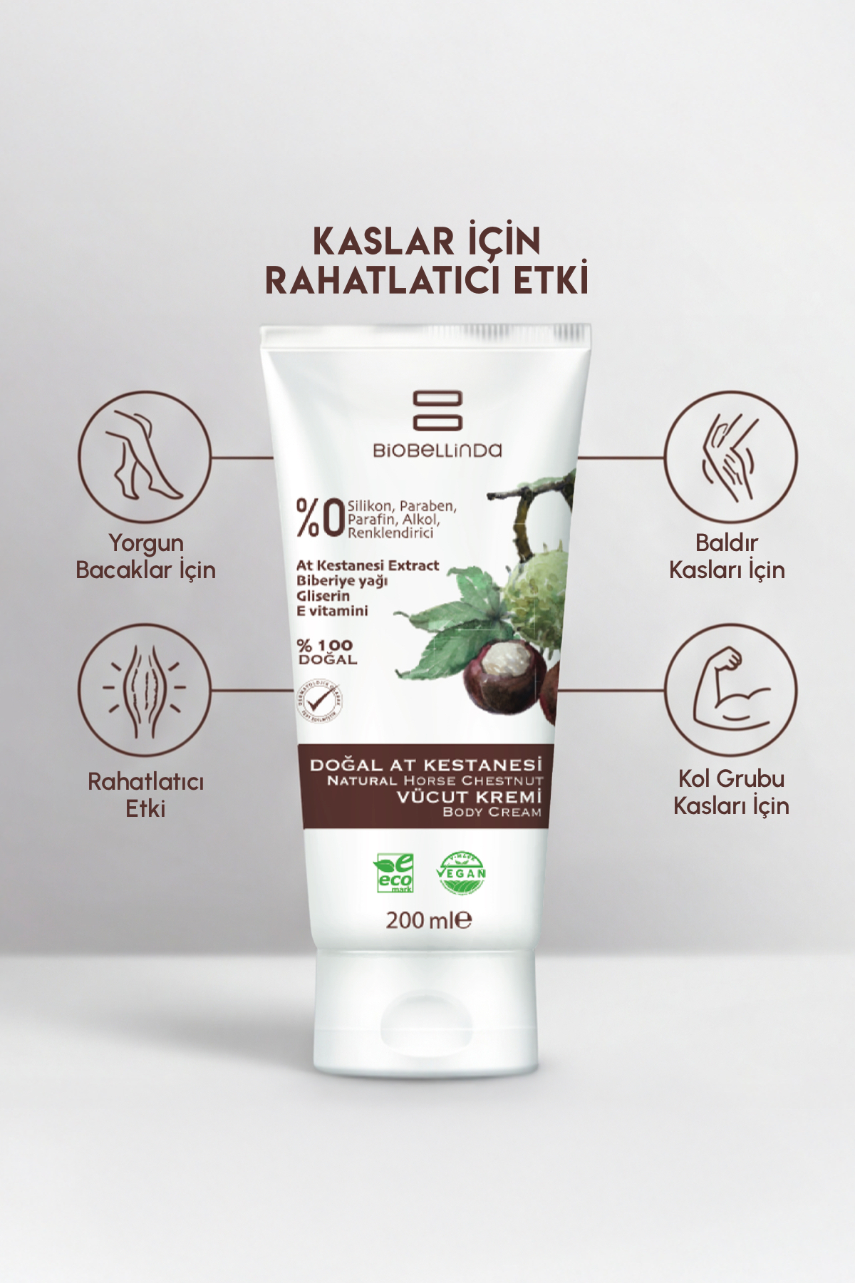 Doğal At Kestanesi Vücut Kremi Besleyici Ve Nemlendirici 200 ml — BL161 — تصویر 2 از 7