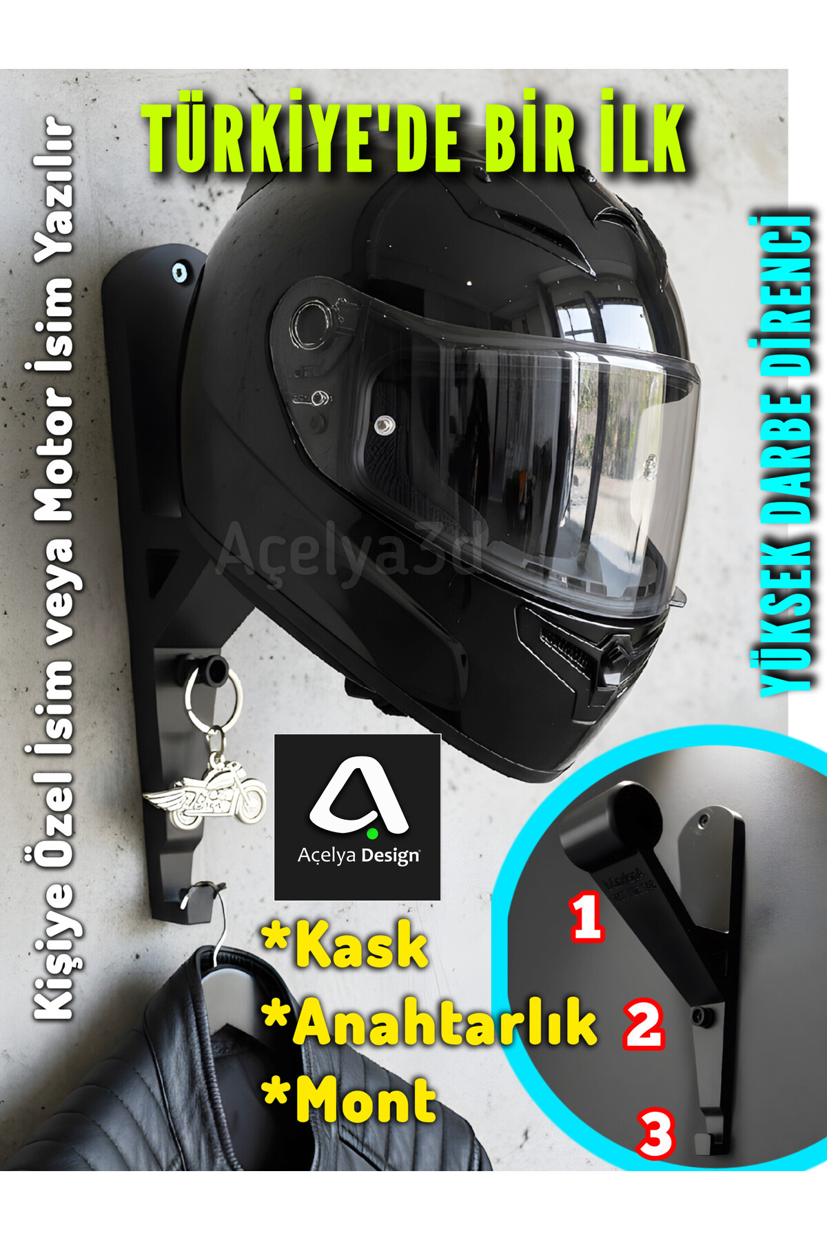 Engine Helmet Wall Hanger Bracket Hanger Mount Holder Hanger Bracket