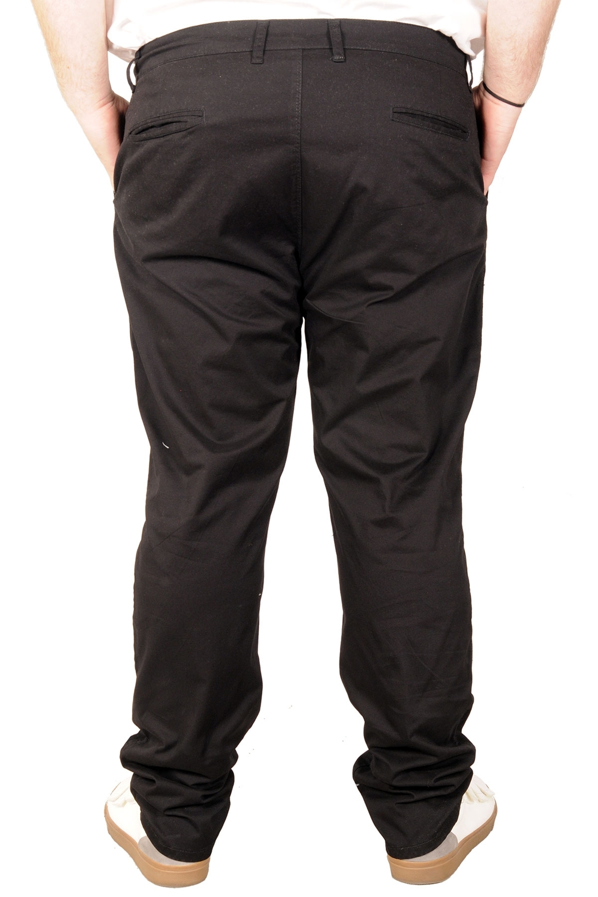 ModeXL Mode XL Büyük Beden Erkek Pantolon Keten Milano 20850 Siyah görsel 2