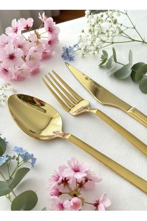 Senz Vega 84 Parça Gold Çatal Kaşık Bıçak Seti