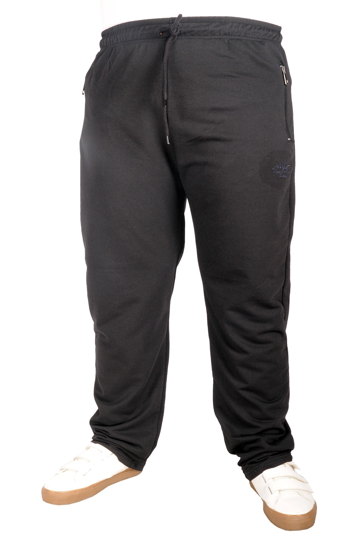 ModeXL Mode XL Büyük Beden Erkek Esofman Altı Recycle Fermuarlı B21017 Siyah görsel 5