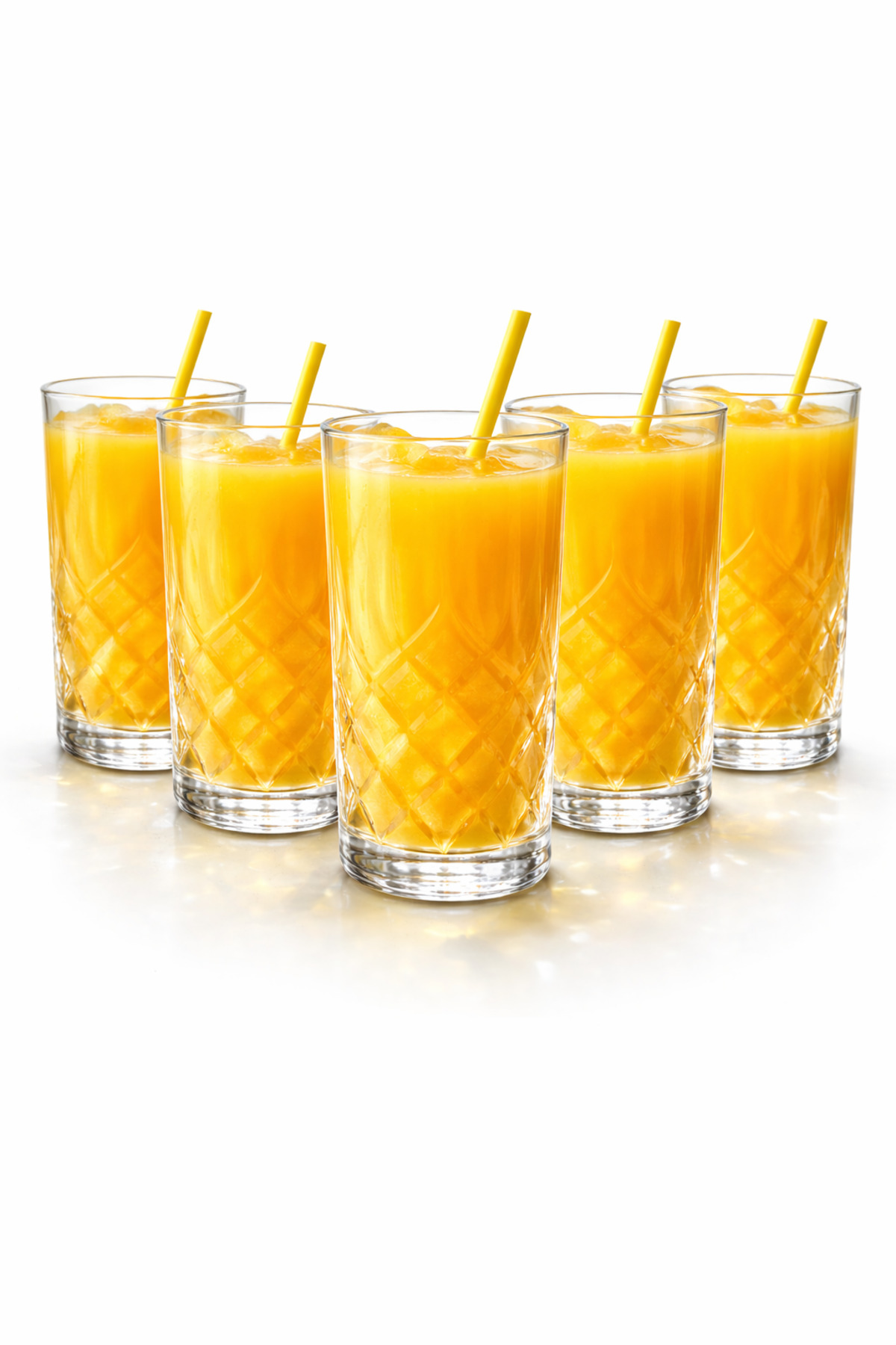 MORANO Комплект от 6 чаши с диамантена шарка 300 мл – дебело стъкло, елеганте...