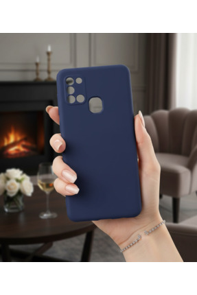 Hatreds Samsung Galaxy A21S Uyumlu İçi Kadife Kamera Korumalı Renkli Silikon ...