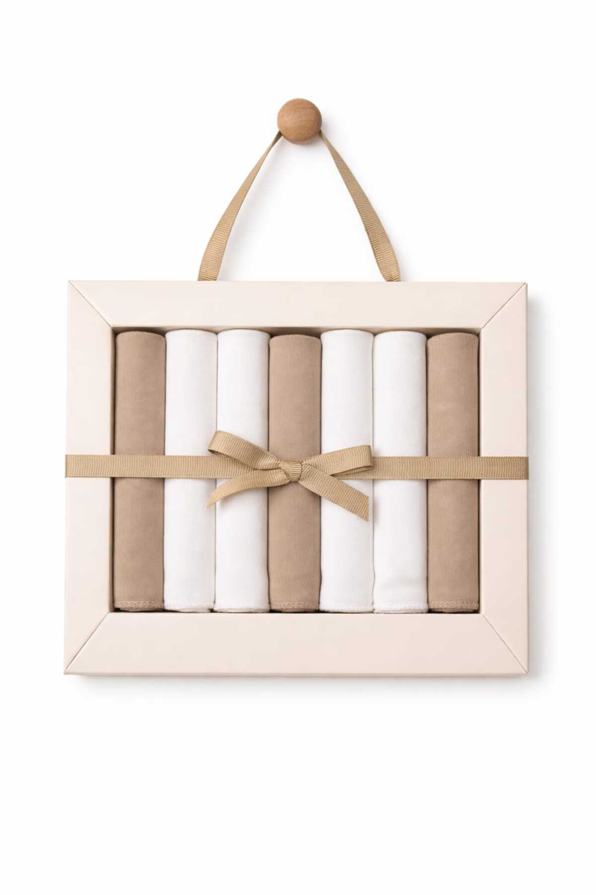 UmBaby 7’li Pamuklu Penye Ağız Mendili Seti – %100 Pamuk Organik Kumaş Yenidoğan Bebek Mendili – Soft Renk fotoğrafı 4 (önizleme)