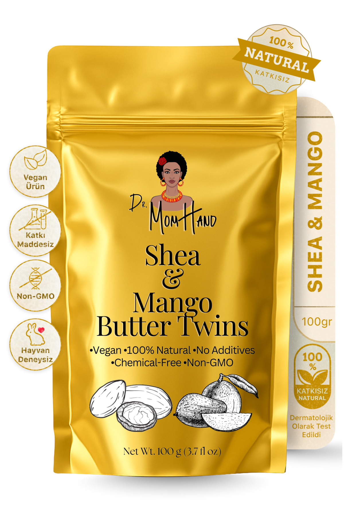 Dr. Mom Hand Pure Shea Butter & Mango Butter Twins Nem Bombası 100Gr — Shea&Mango100gr