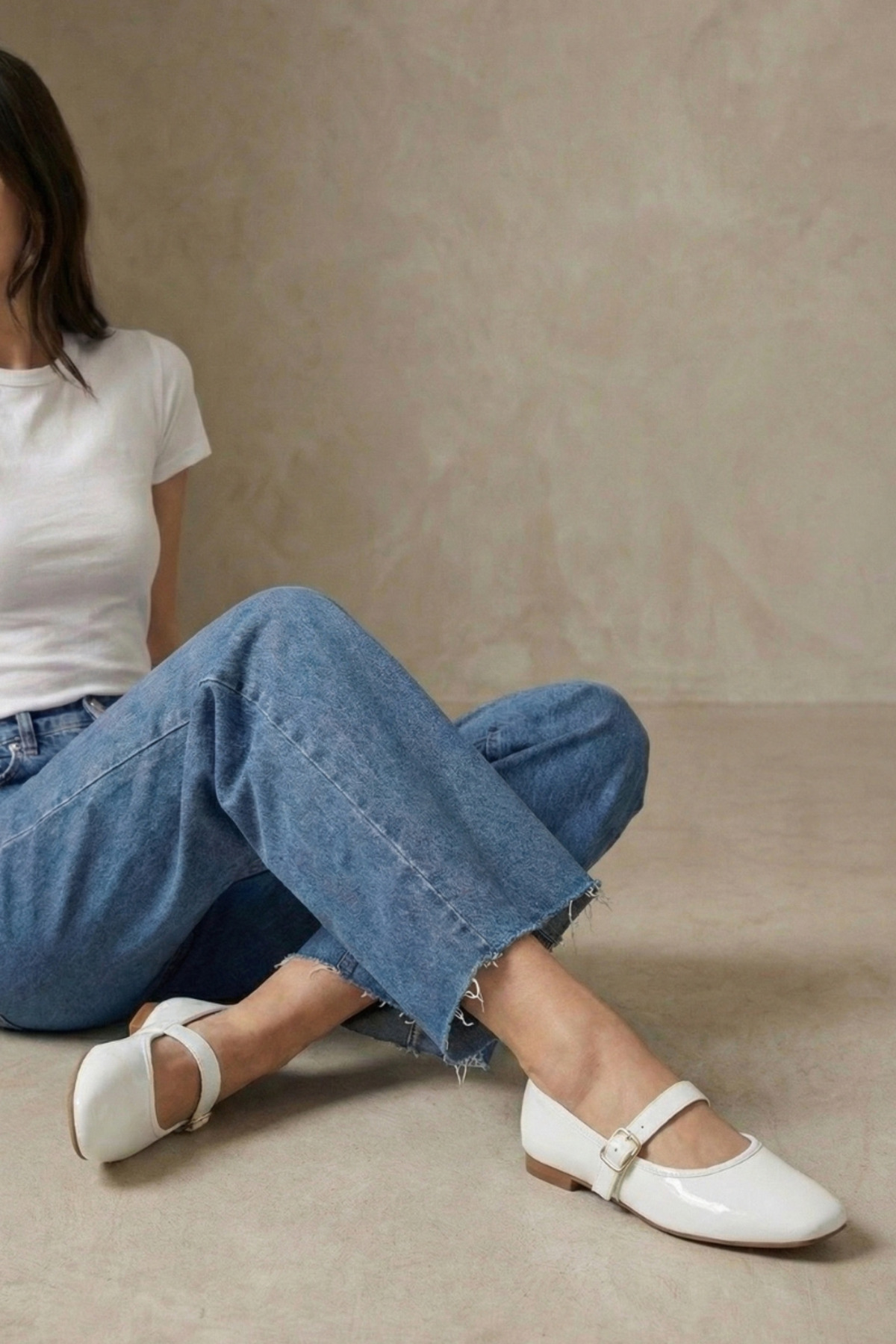 Beyond   Kadın Beyaz Tokalı Rugan 1cm Mary Jane Babet BYNDSHR04 - Görsel 3